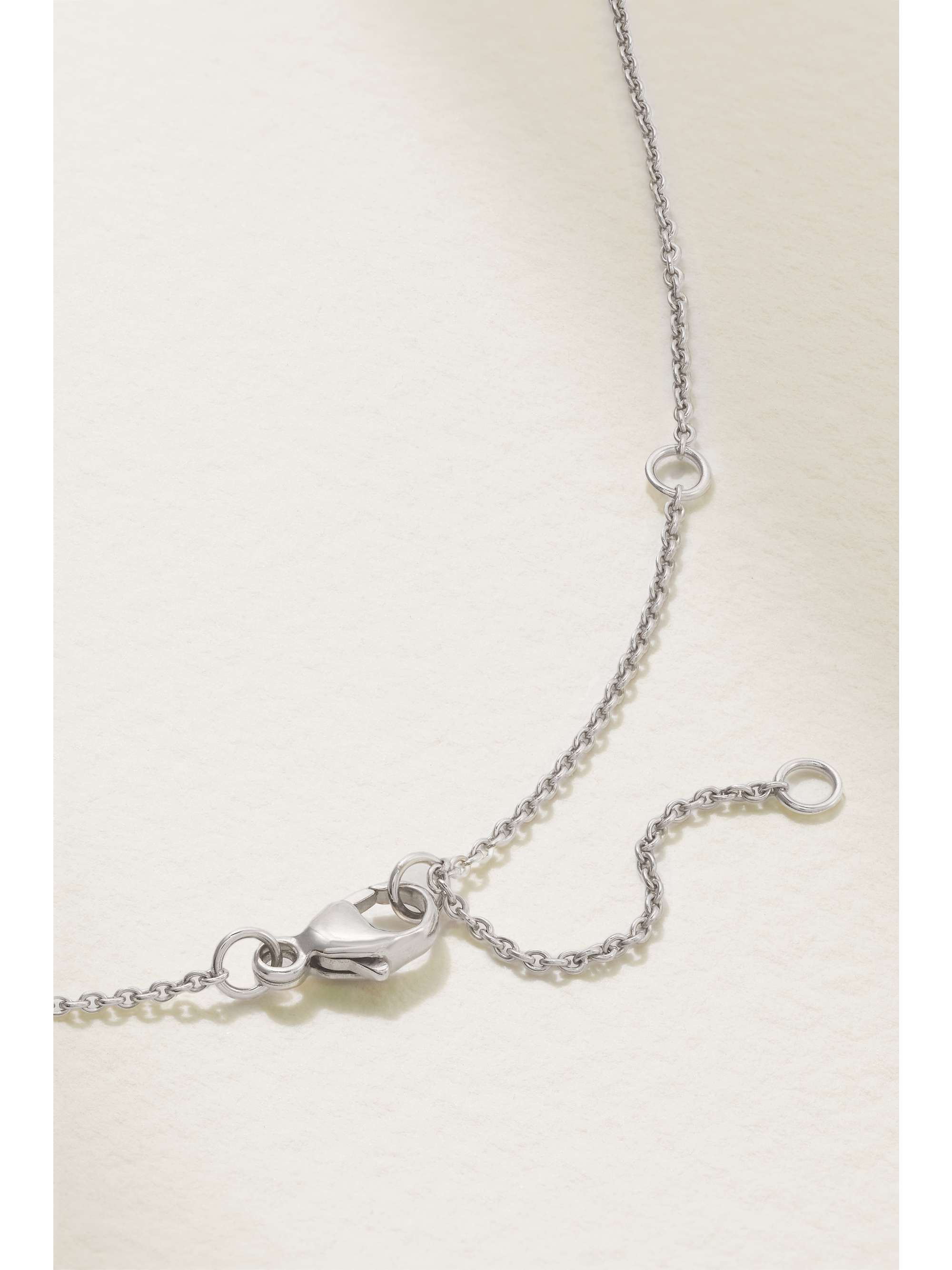 DE BEERS Enchanted Lotus 18-karat white gold diamond necklace