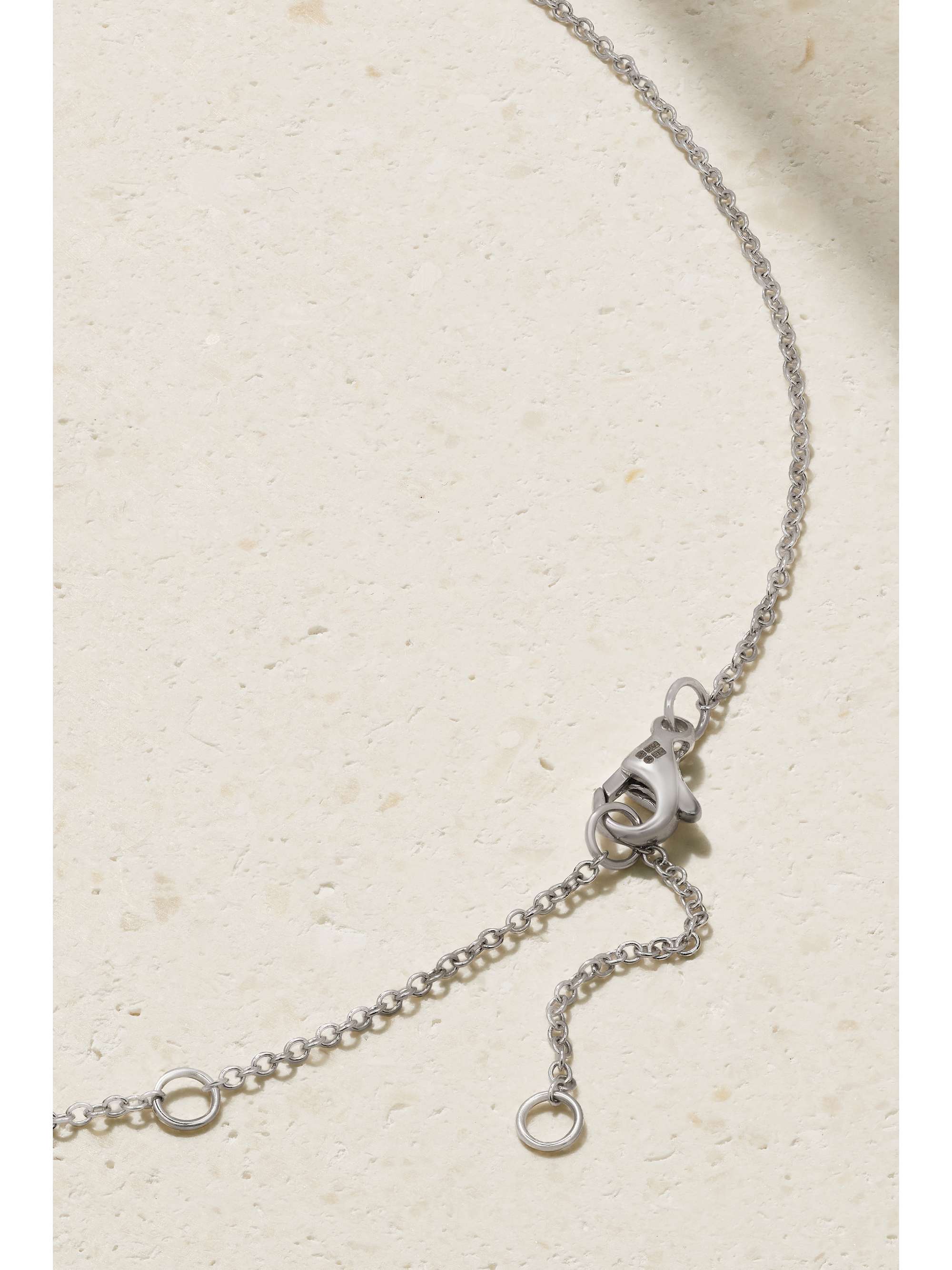 DE BEERS Enchanted Lotus 18-karat white gold diamond necklace