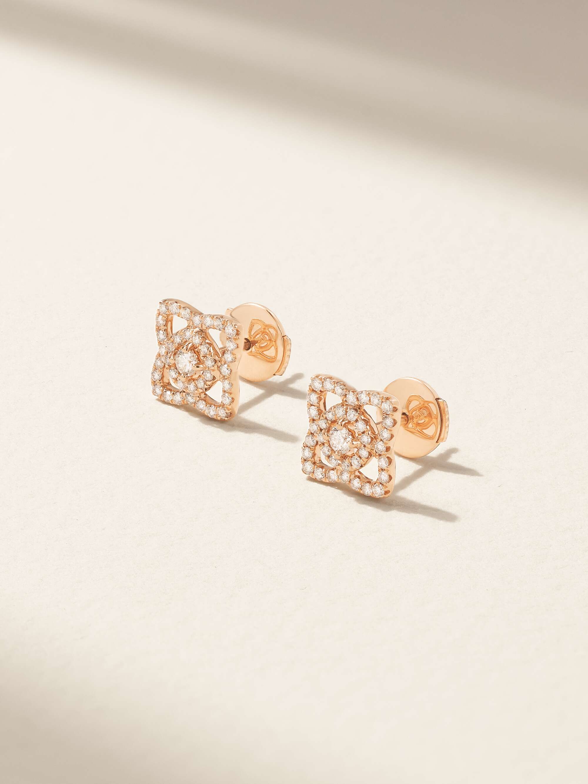 Enchanted Lotus studs in white gold