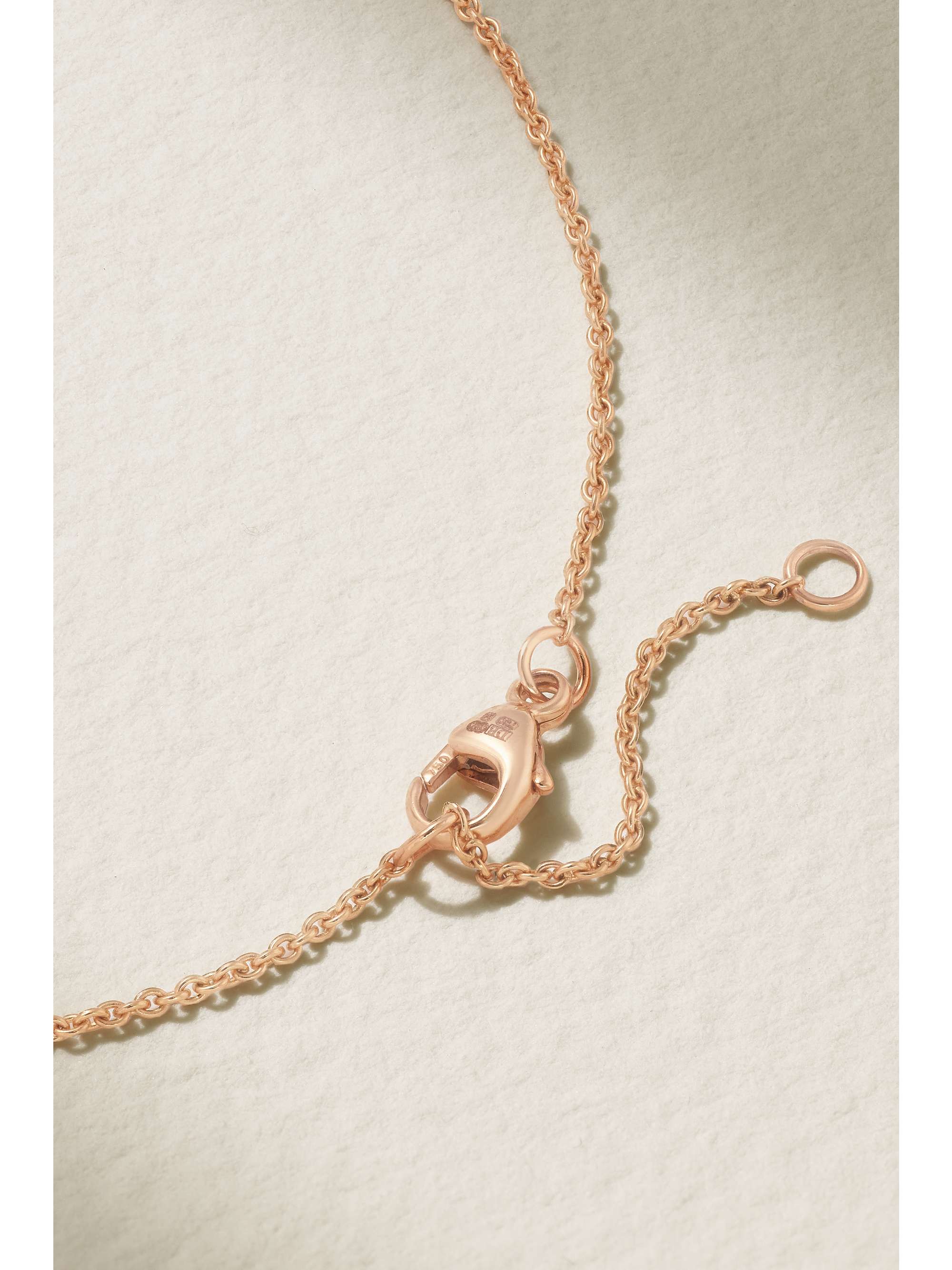 DE BEERS Enchanted Lotus 18-karat rose gold diamond necklace