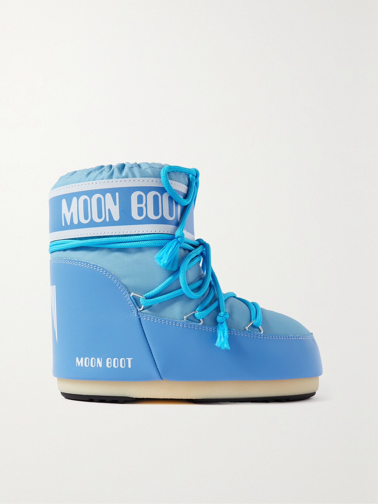 Moon Boot - Icon Low Shell And Faux Leather Snow Boots - Blue