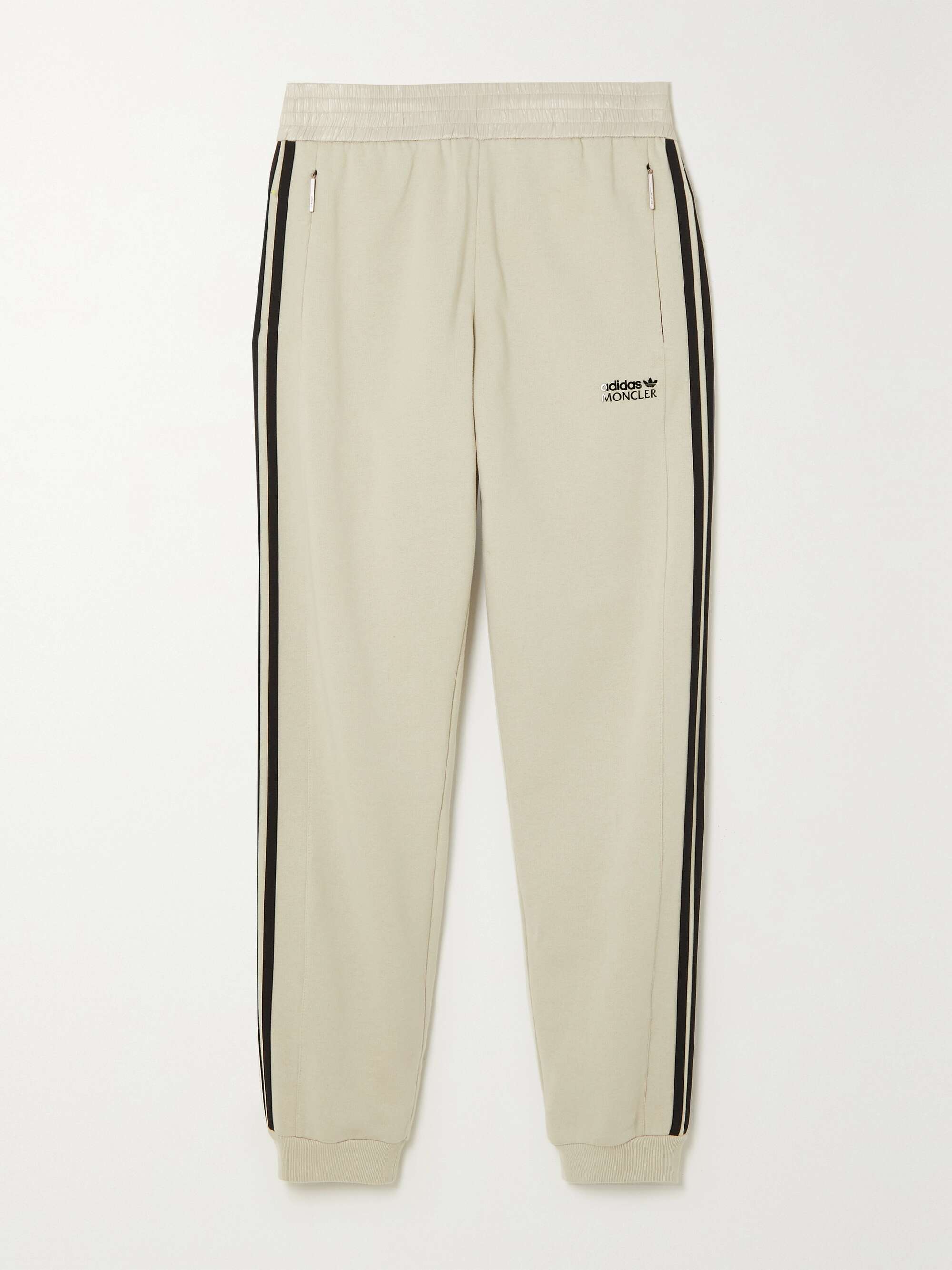 MONCLER GENIUS + adidas Originals shell-trimmed jersey wide-leg track ...