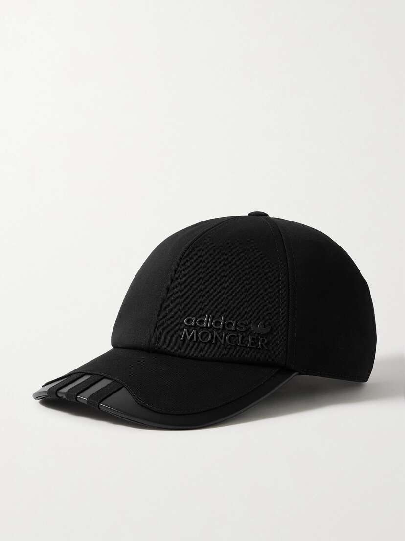 Moncler Genius + Adidas Originals Faux Leather And Grosgrain-trimmed Cotton-twill Baseball Cap