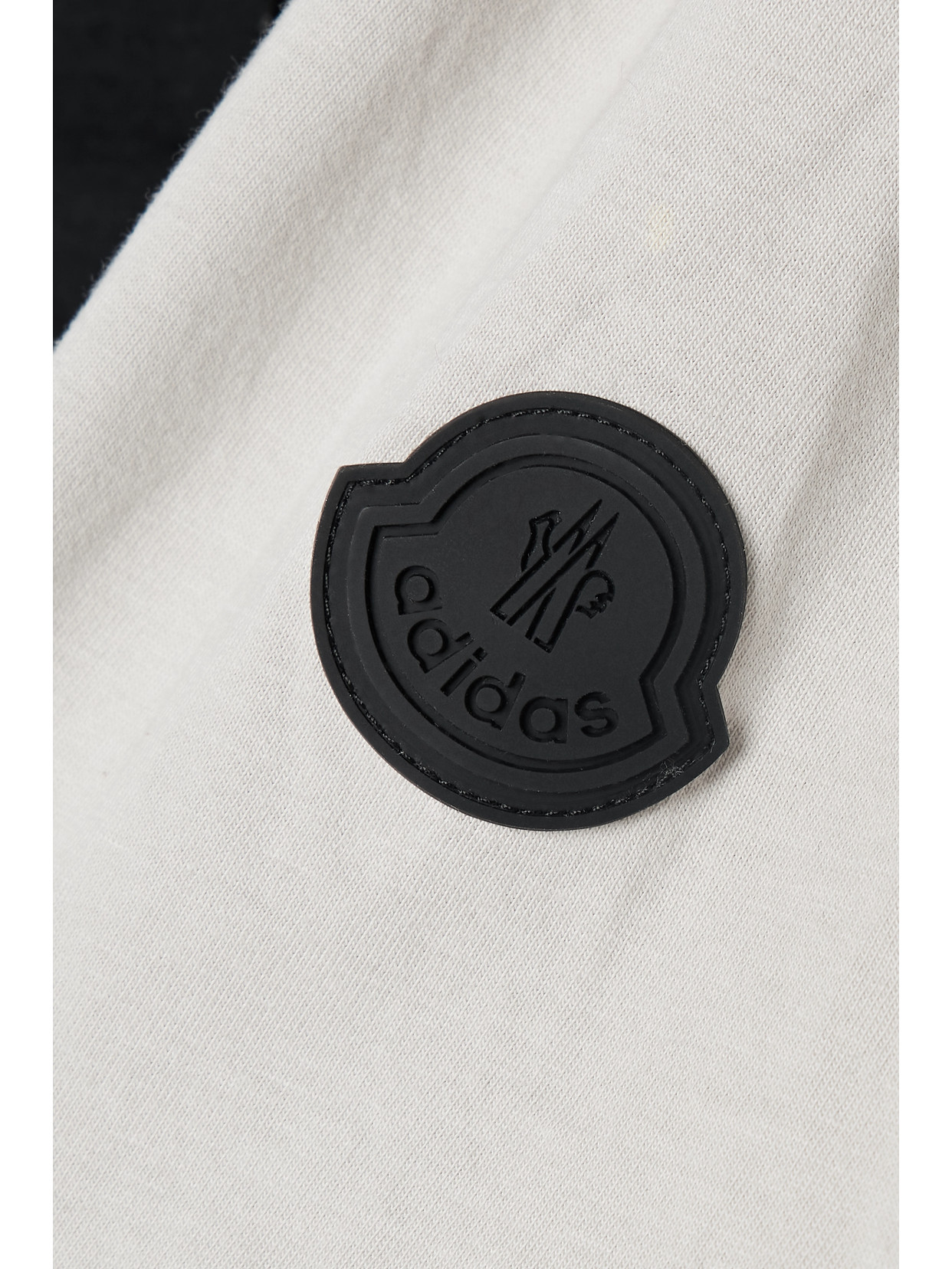 Moncler Genius + Adidas Originals Two-tone Cotton-jersey T-shirt In Black