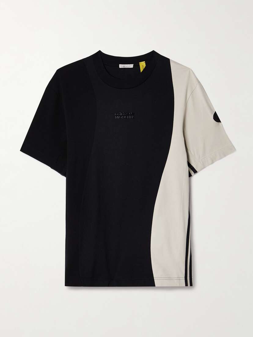 Moncler Genius + Adidas Originals Two-tone Cotton-jersey T-shirt