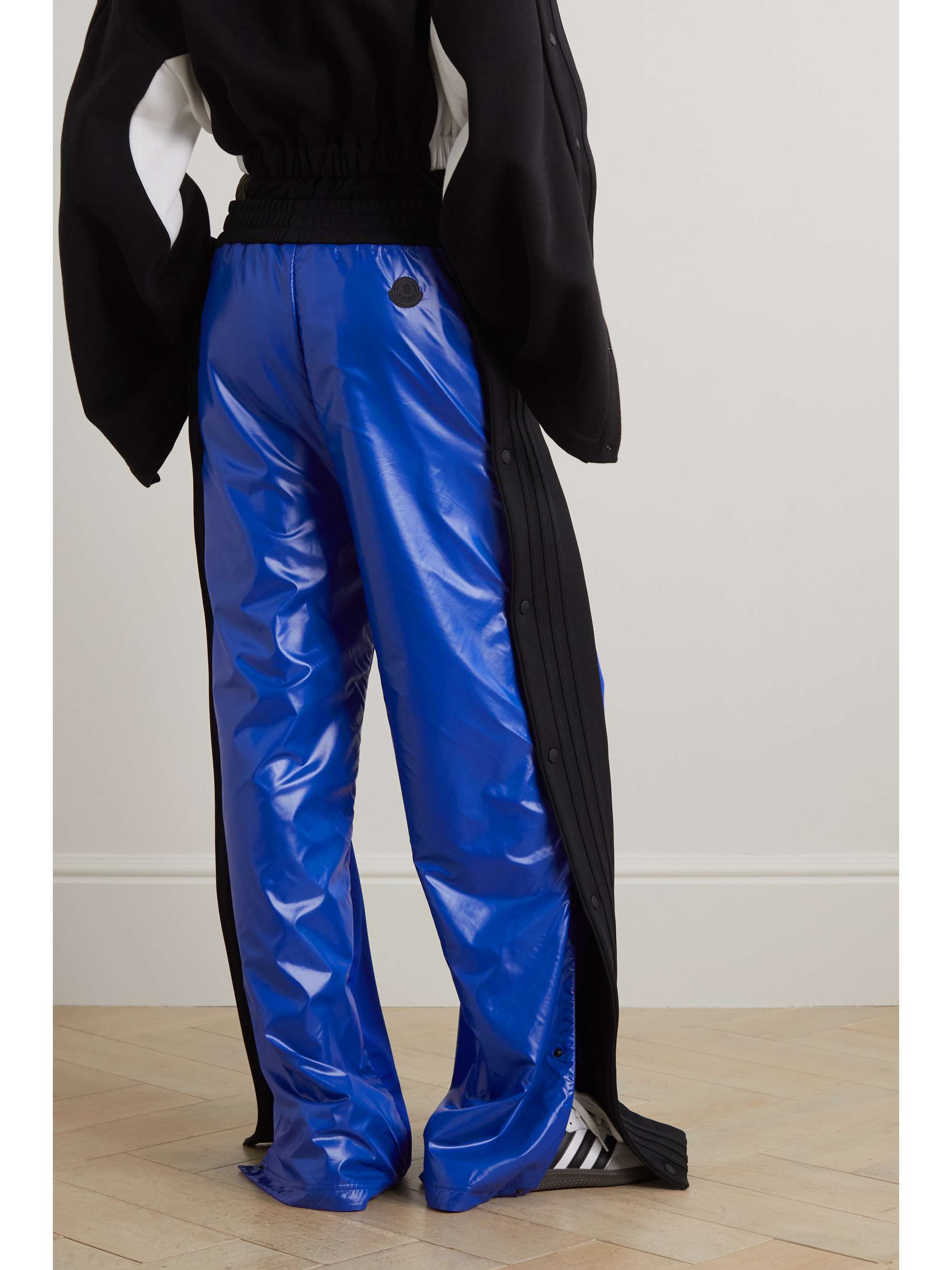 MONCLER GENIUS + adidas Originals shell-trimmed two-tone jersey wide-leg track pants