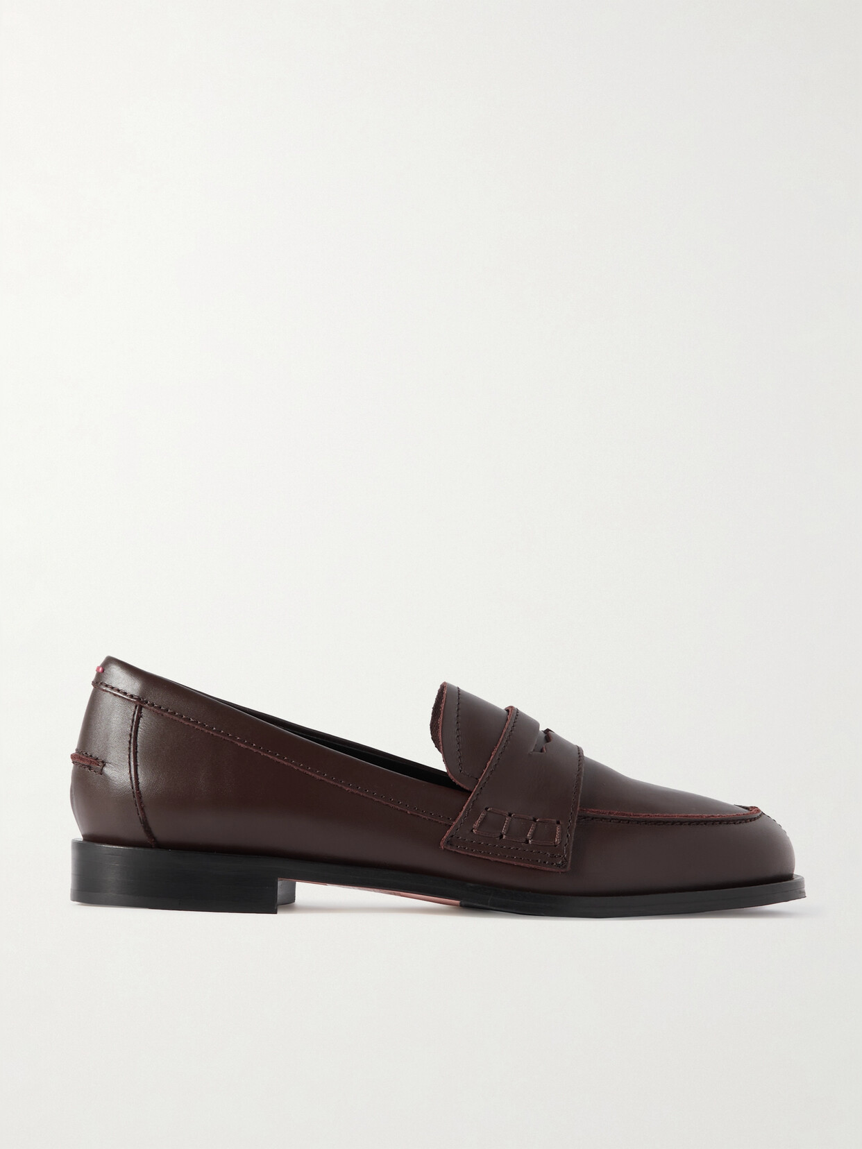 Aeyde Oscar Leather Loafers In Brown