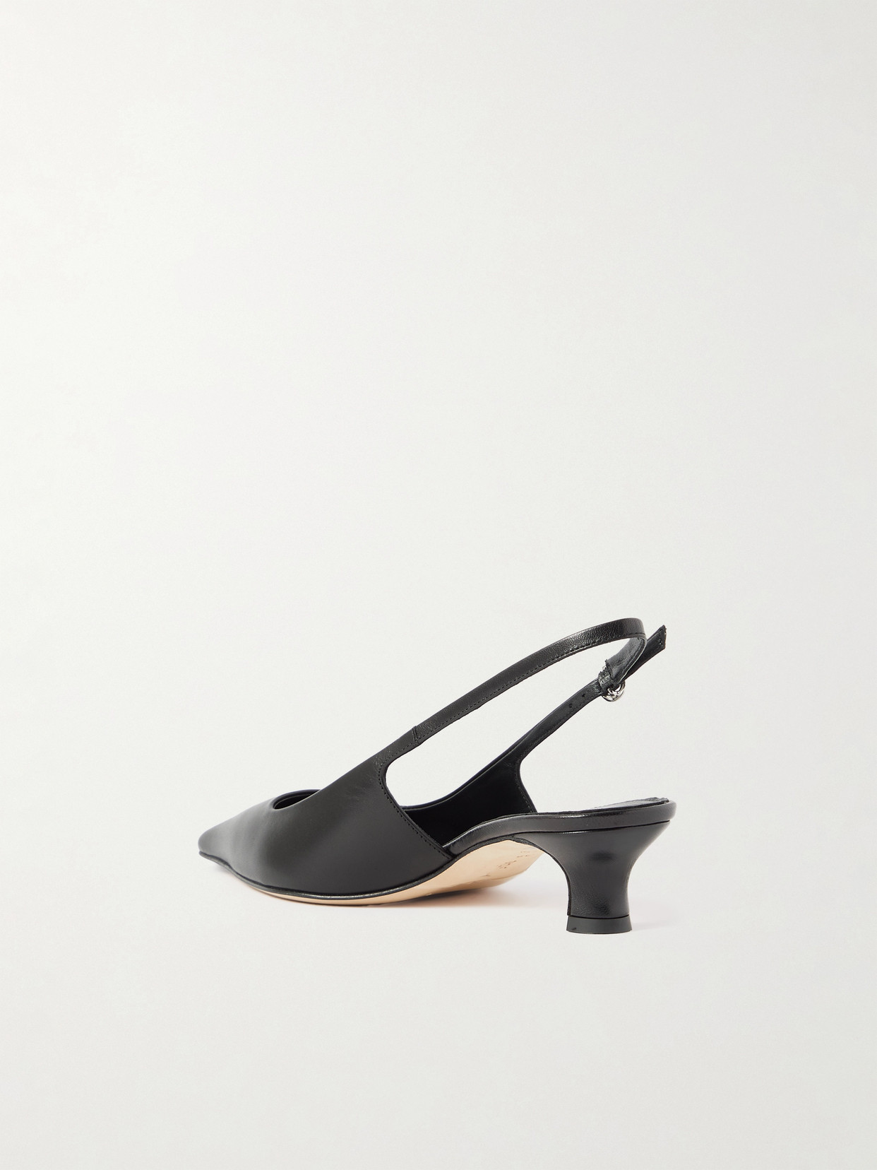 Shop Aeyde Catrina Leather Slingback Pumps In Black