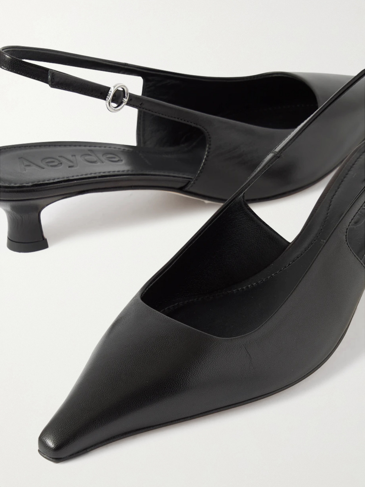 Aeyde Brown Catrina Heels In Black