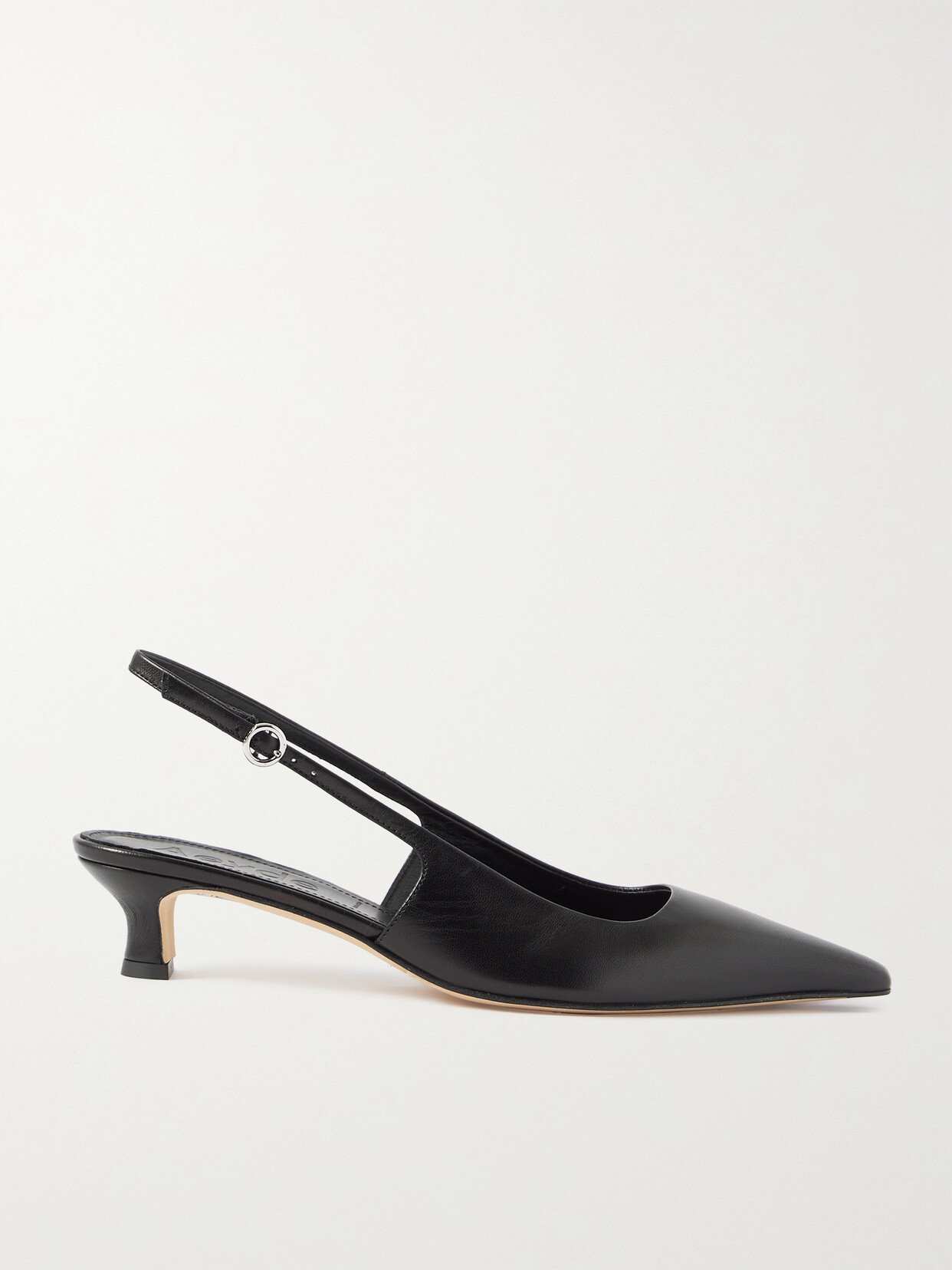 aeyde - Catrina Leather Slingback Pumps - Black