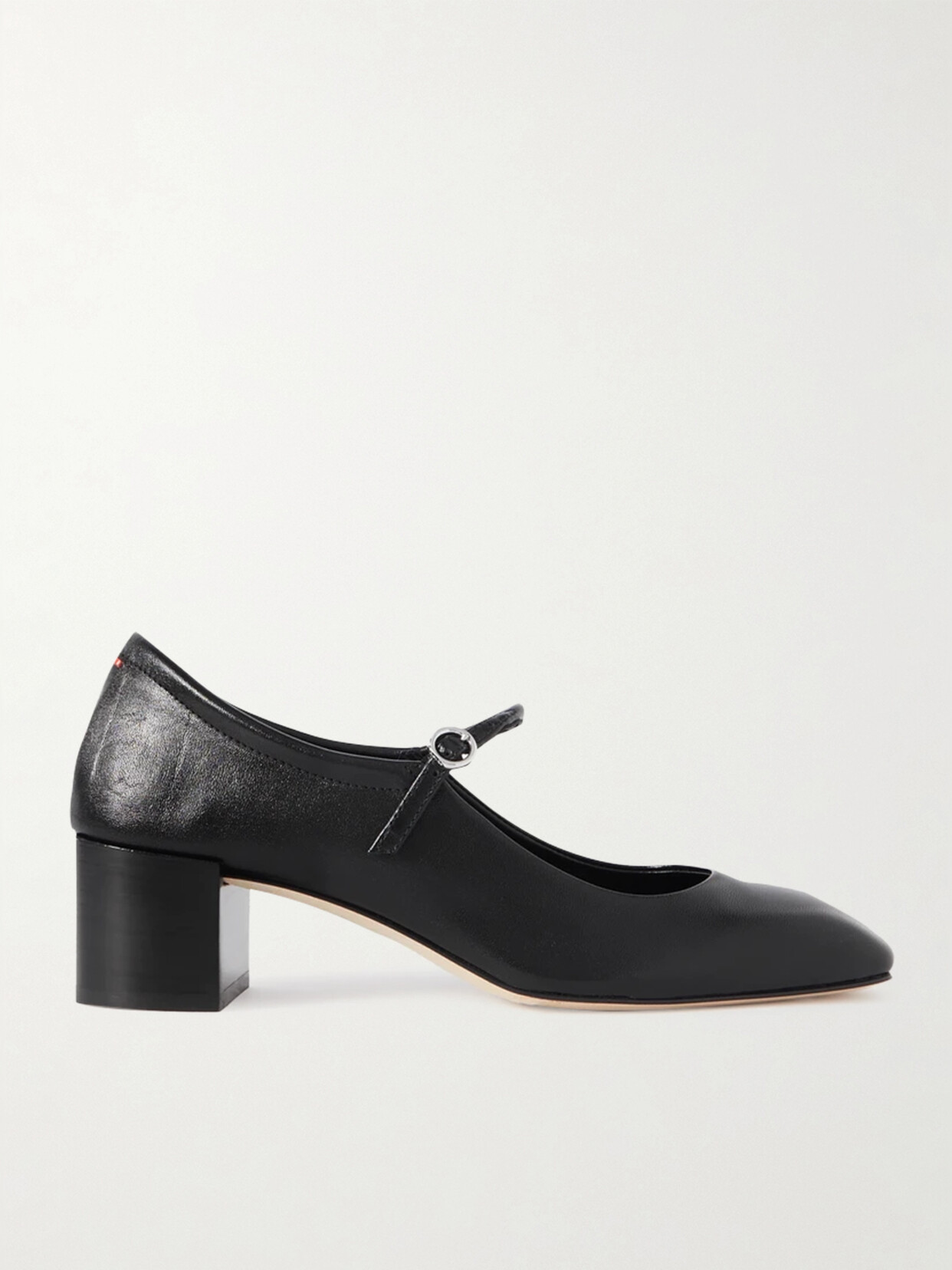 Shop Aeyde Aline Leather Mary Jane Pumps In Black