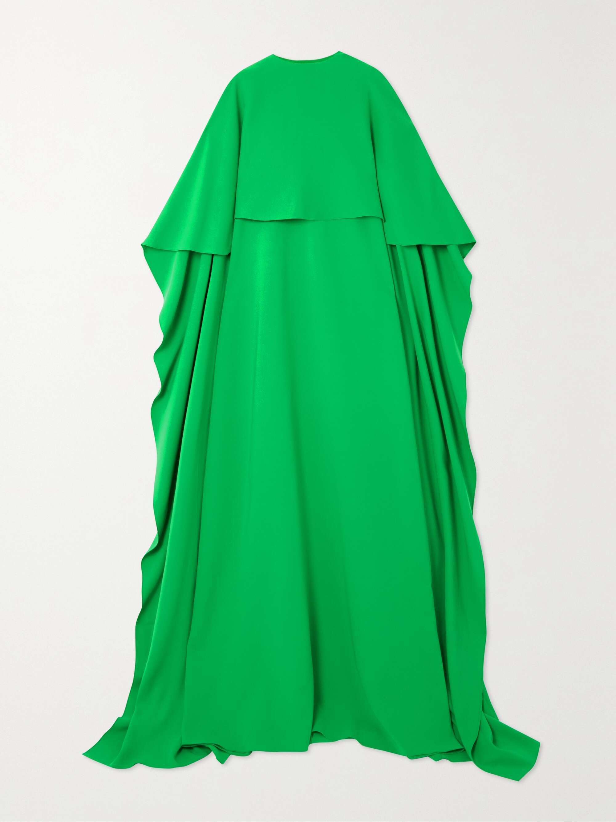 OSCAR DE LA RENTA Cape-effect stretch-silk crepe gown | NET-A-PORTER