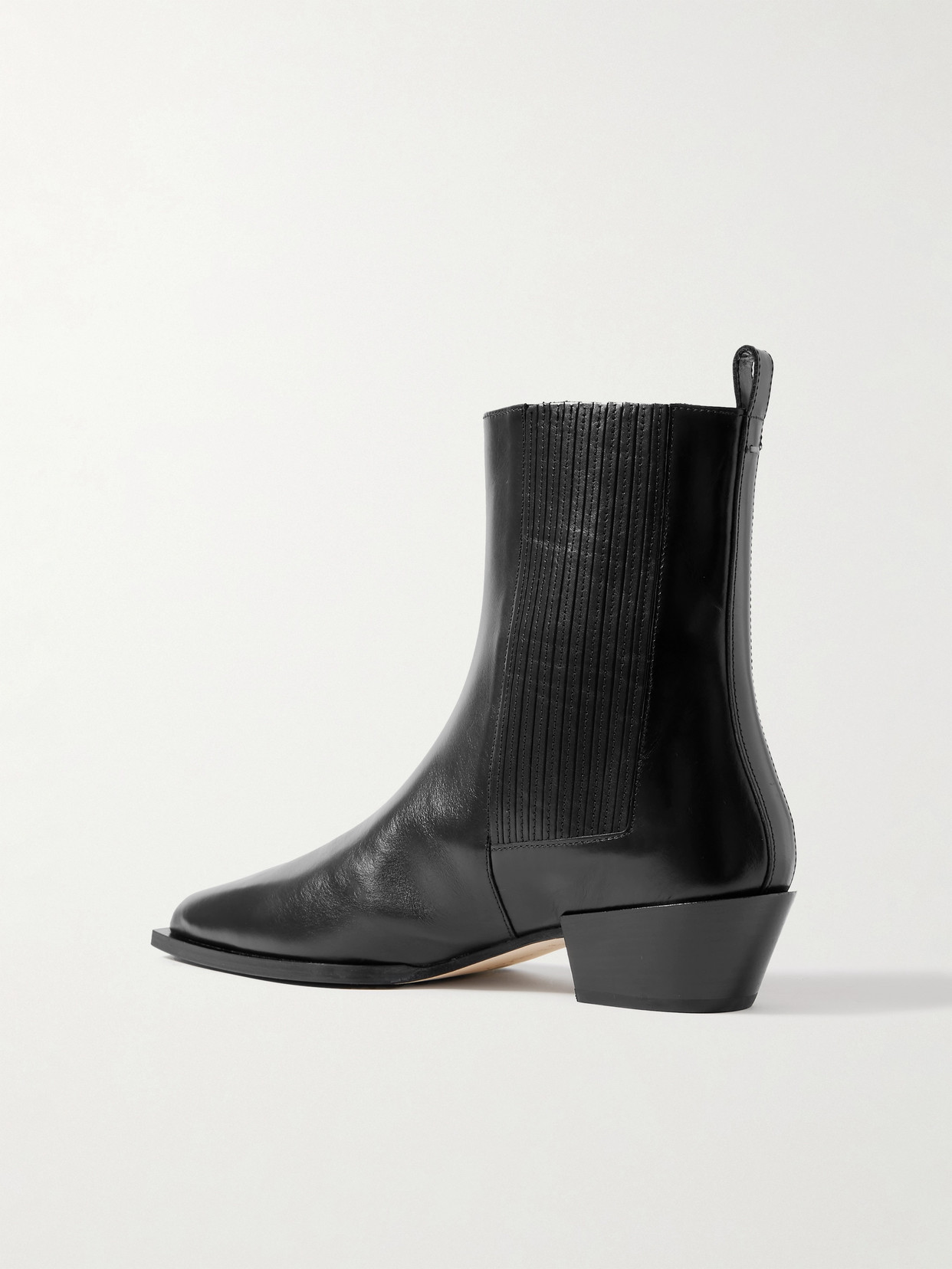 Shop Aeyde Belinda Leather Ankle Boots In Black