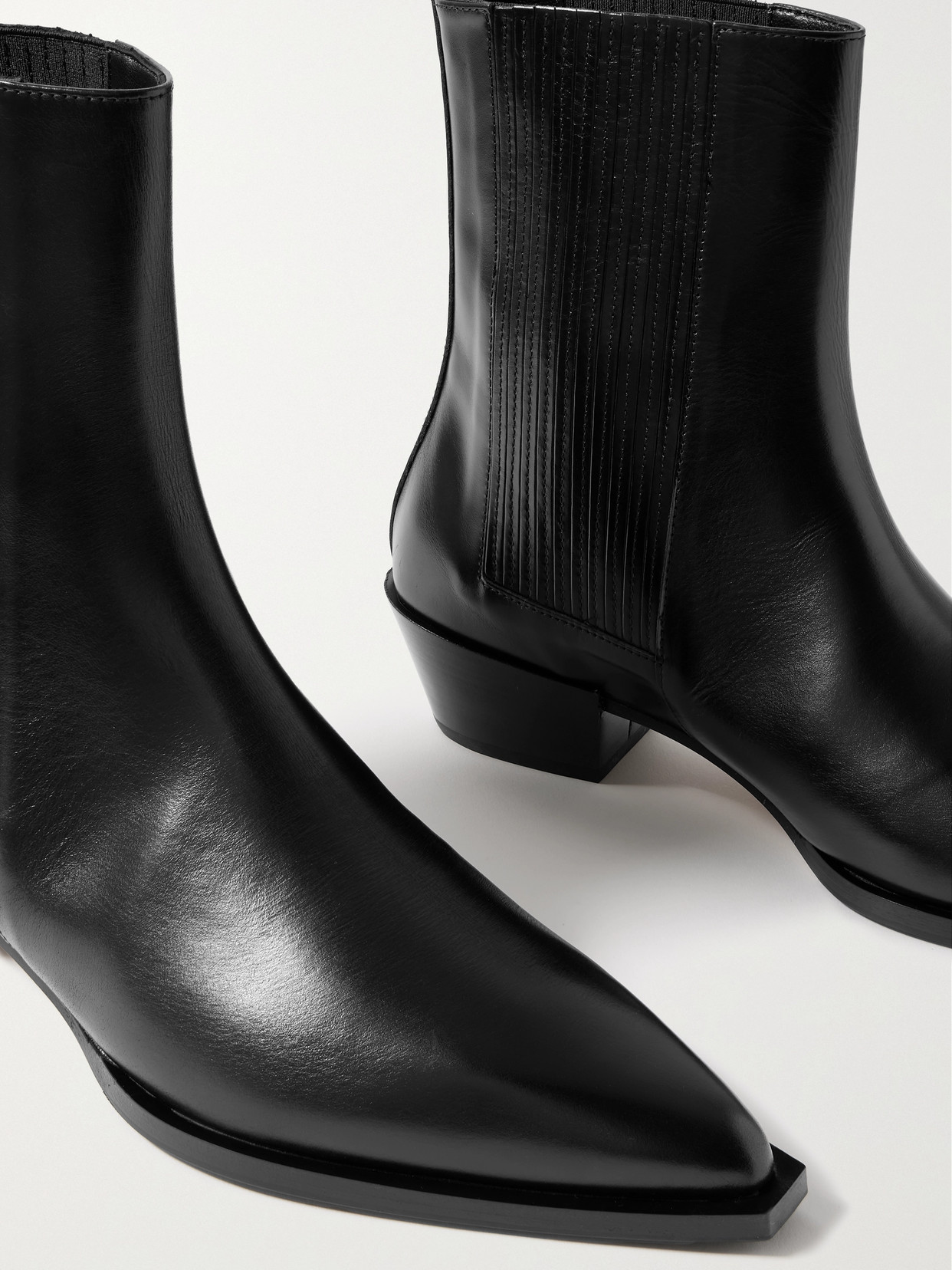 Aeyde 40mm Belinda Leather Ankle Boots In Black