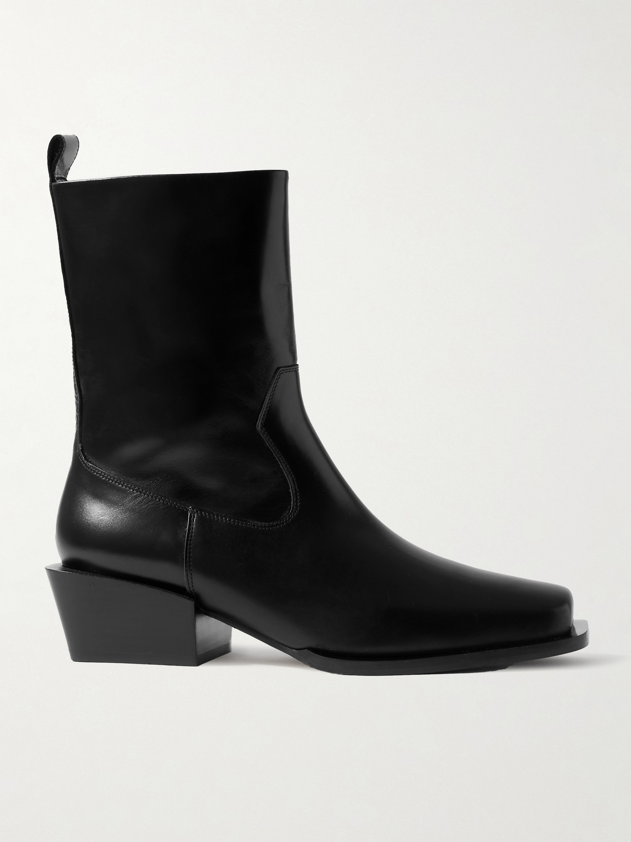 Aeyde Bill Leather Ankle Boots In Black