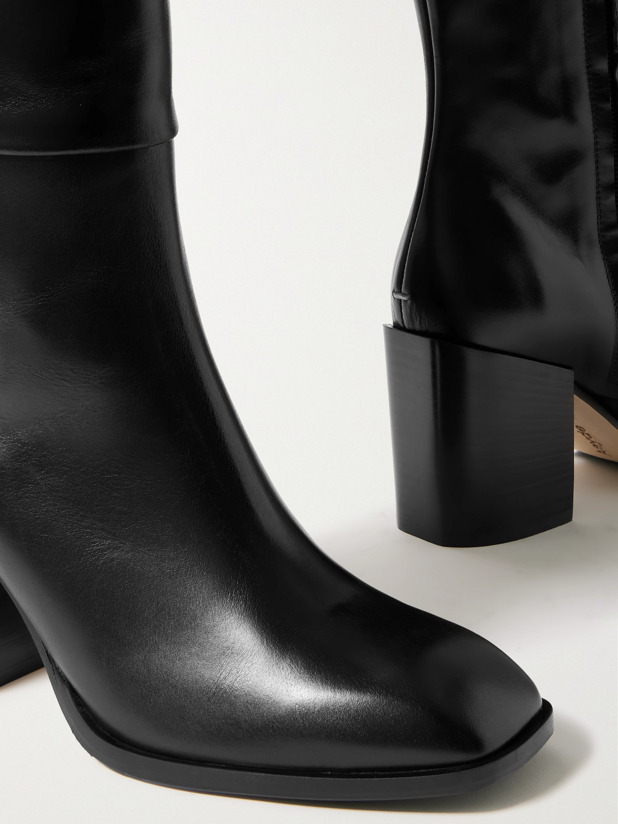 Aeyde Teresa 75 Leather Knee-high Boots In Black