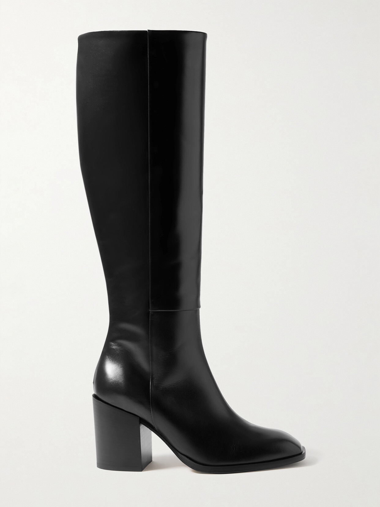 Aeyde Teresa 75 Leather Knee-high Boots In Black