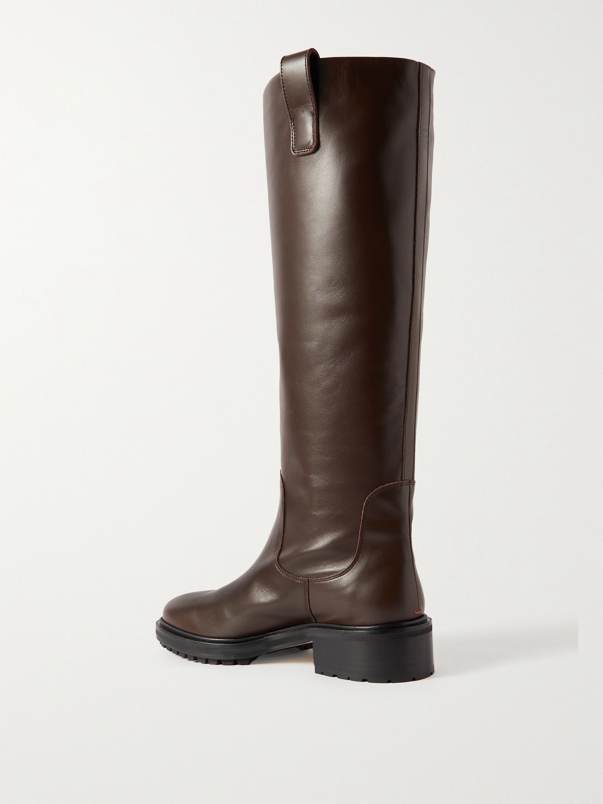 Shop Aeyde Henry Leather Knee Boots In Brown