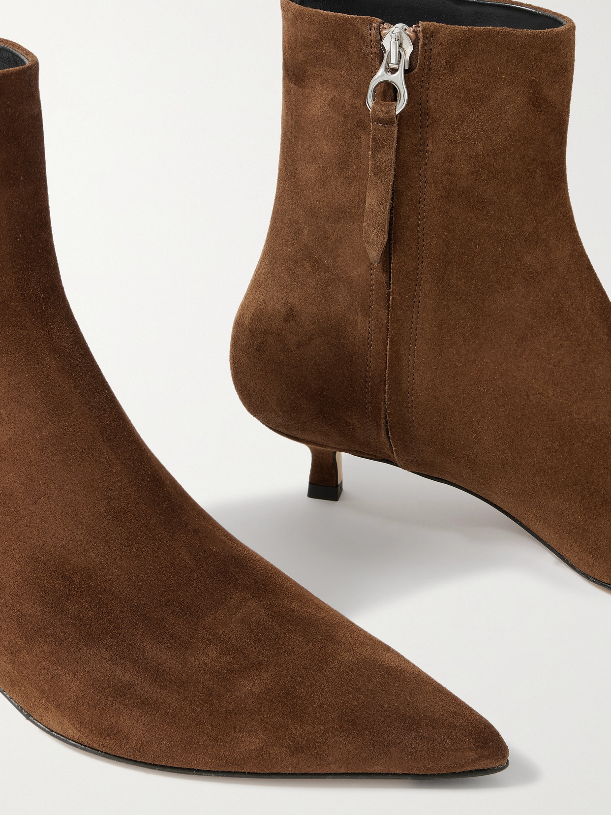 Shop Aeyde Sofie Suede Ankle Boots In Brown