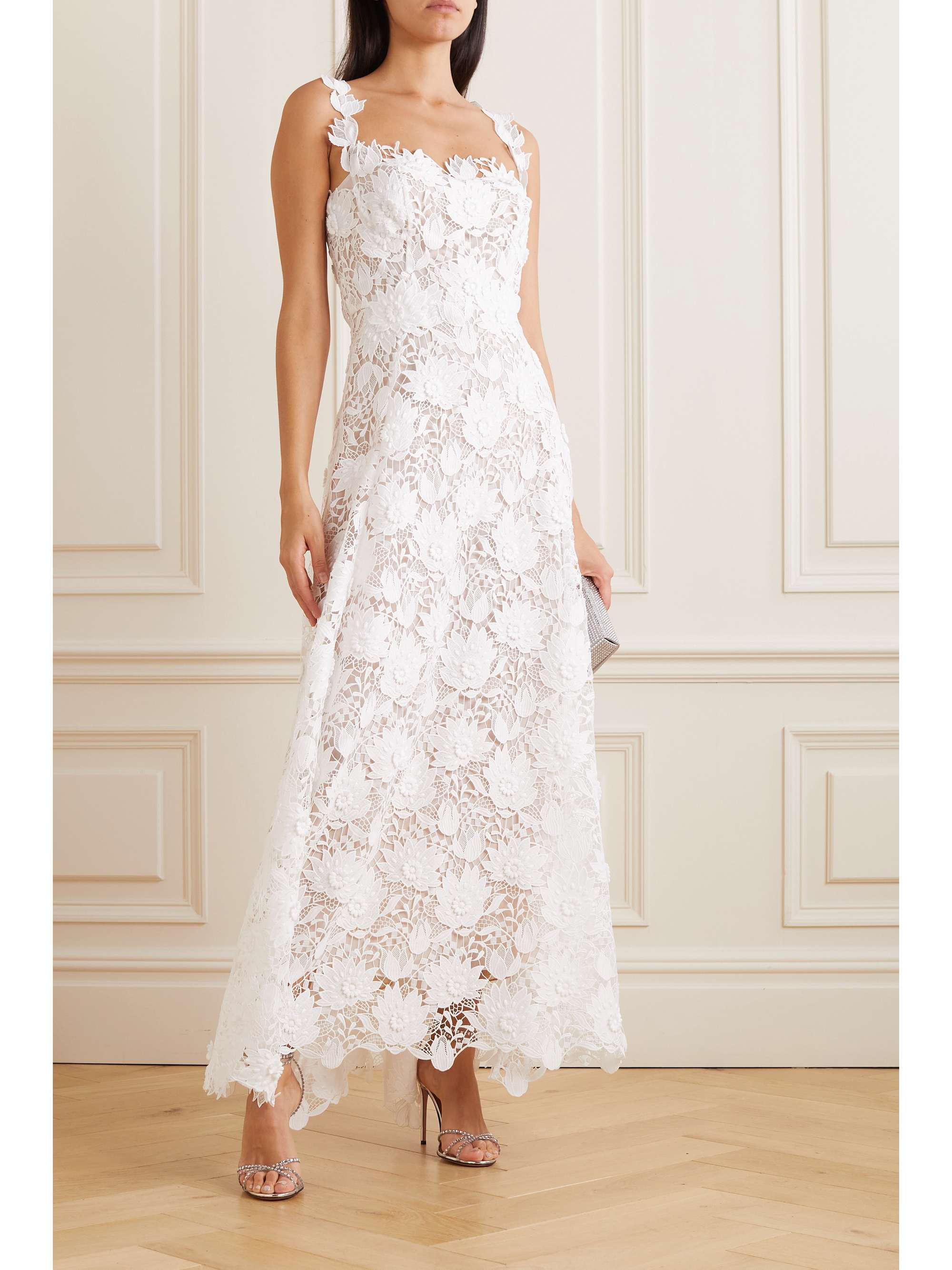 OSCAR DE LA RENTA Guipure lace gown NETAPORTER