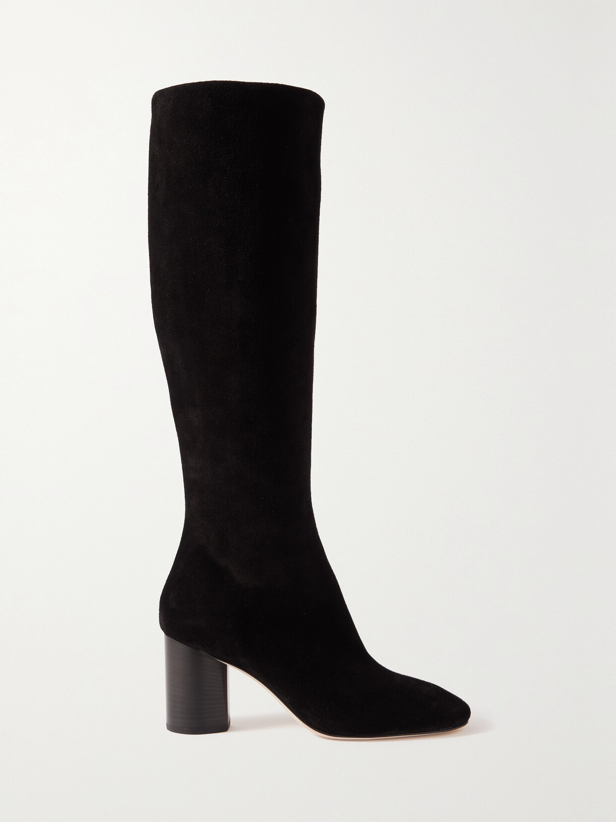 Aeyde Ariana Suede Knee Boots In Black