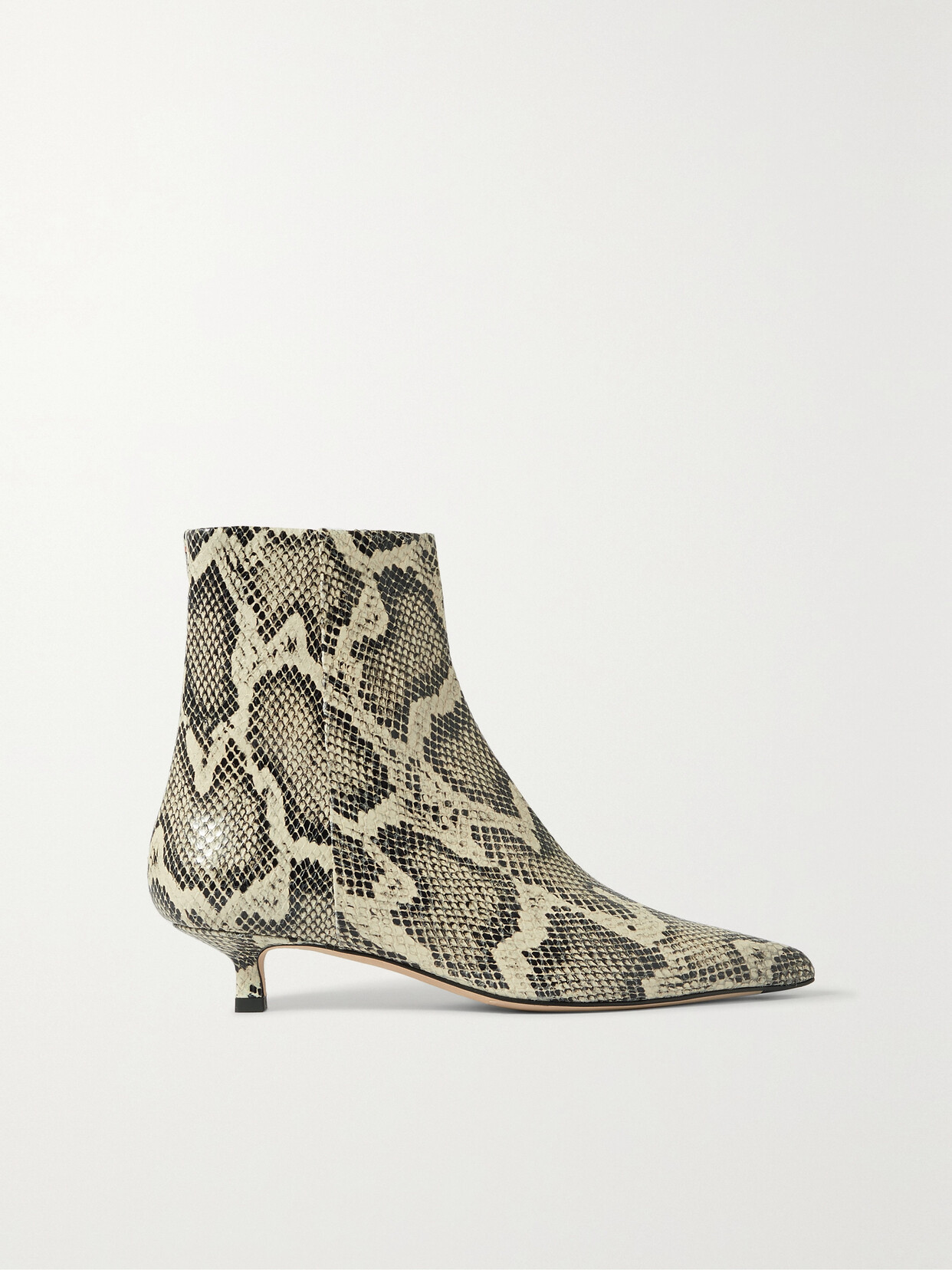 aeyde - Sofie Snake-effect Leather Ankle Boots - Animal print