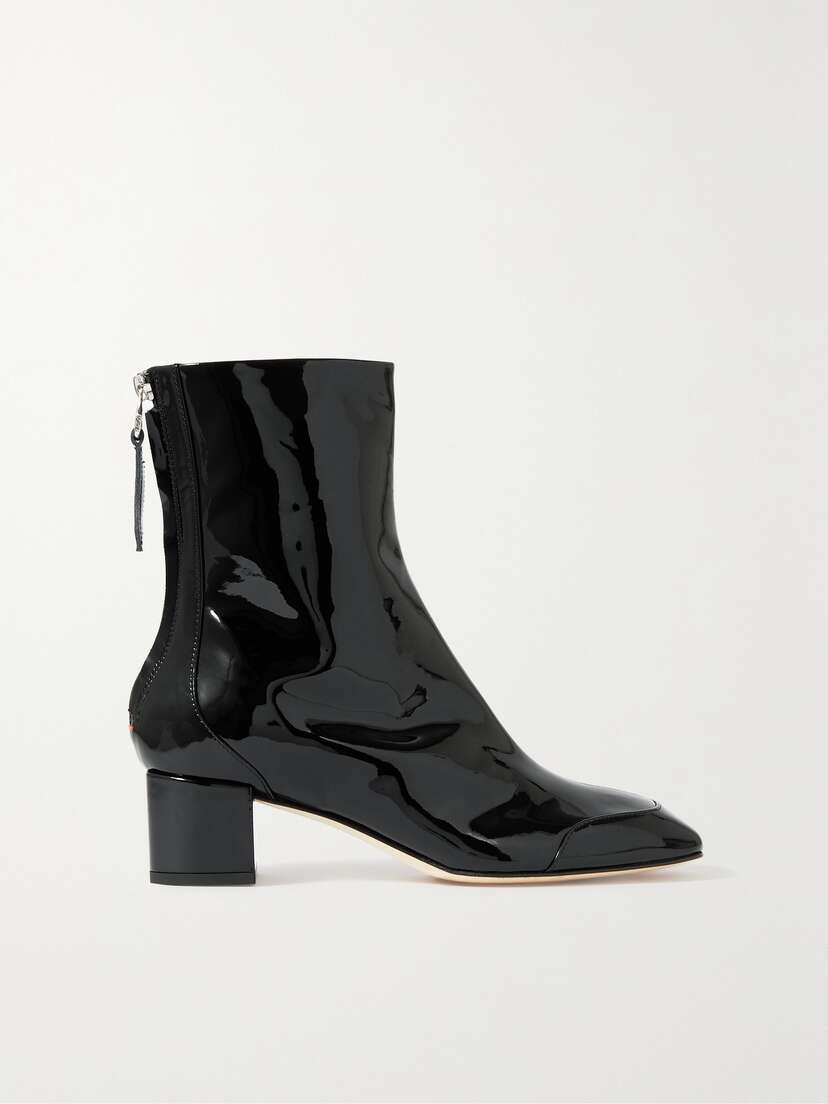 aeyde Suki Patent-leather Ankle Boots