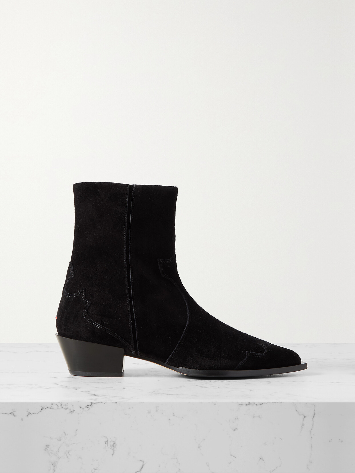 Aeyde Hester Suede Cowboy Boots In Unknown