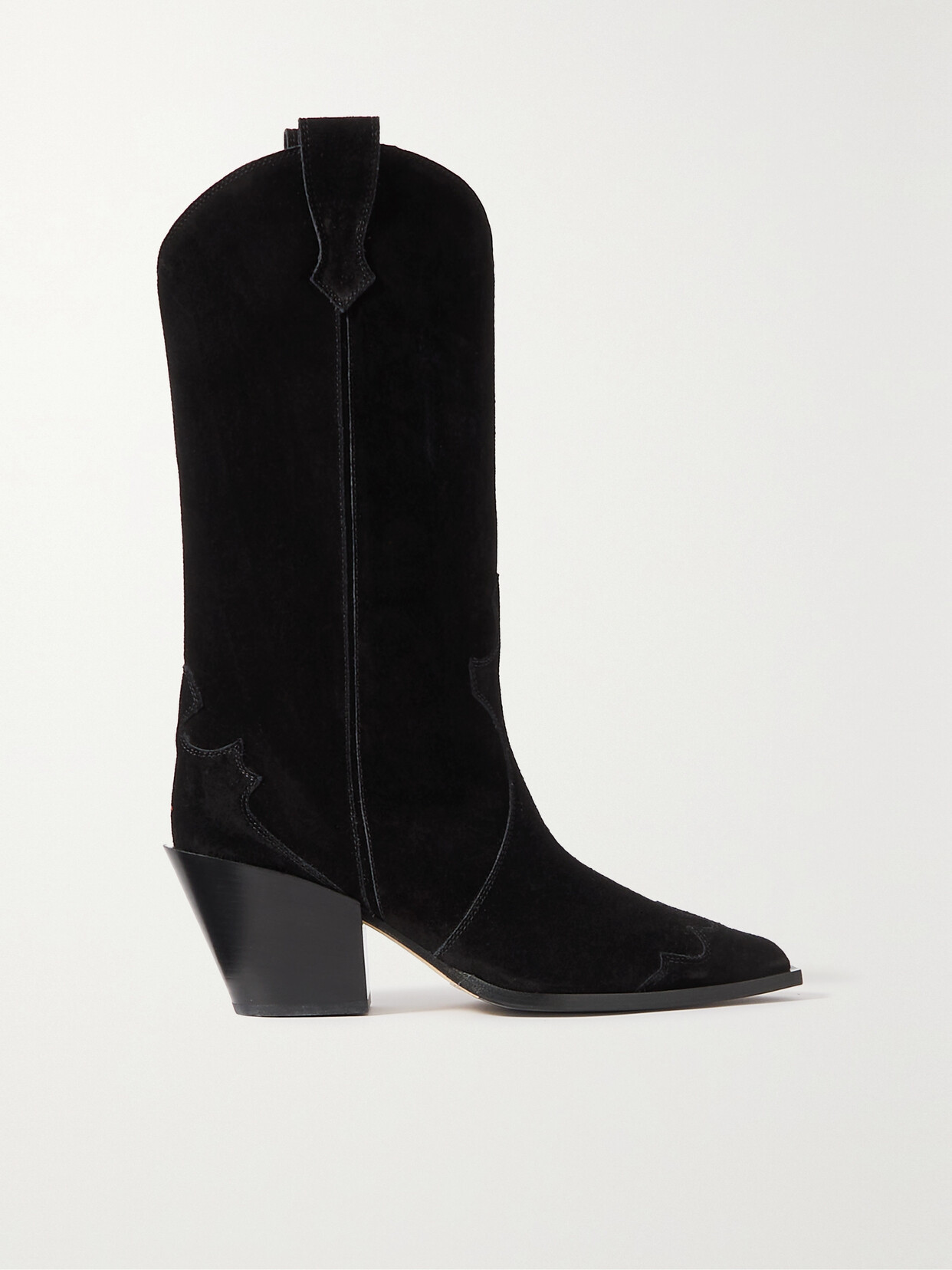 aeyde - Ariel Suede Cowboy Boots - Black