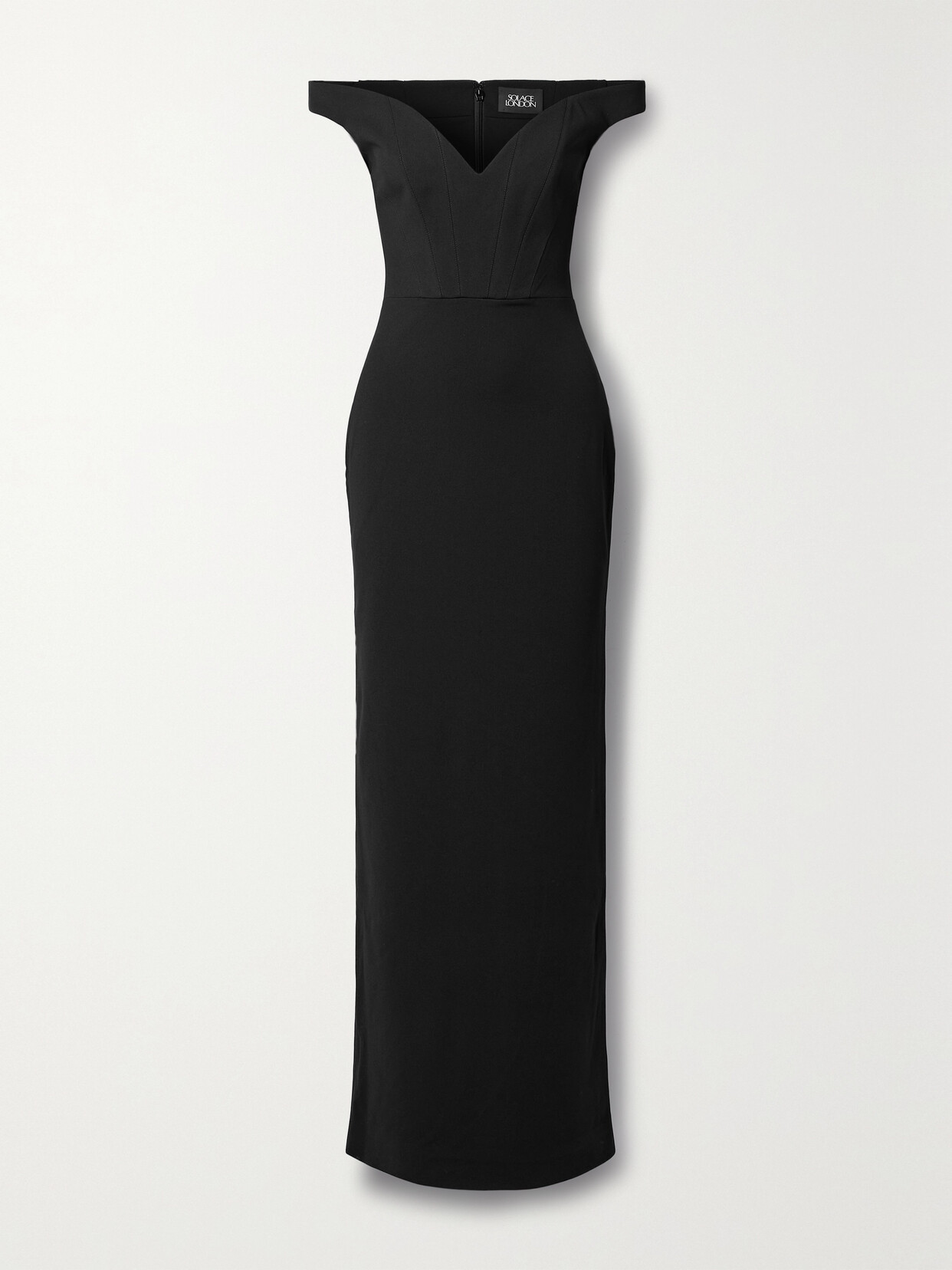 Solace London - Amelia Stretch-crepe Gown - Black