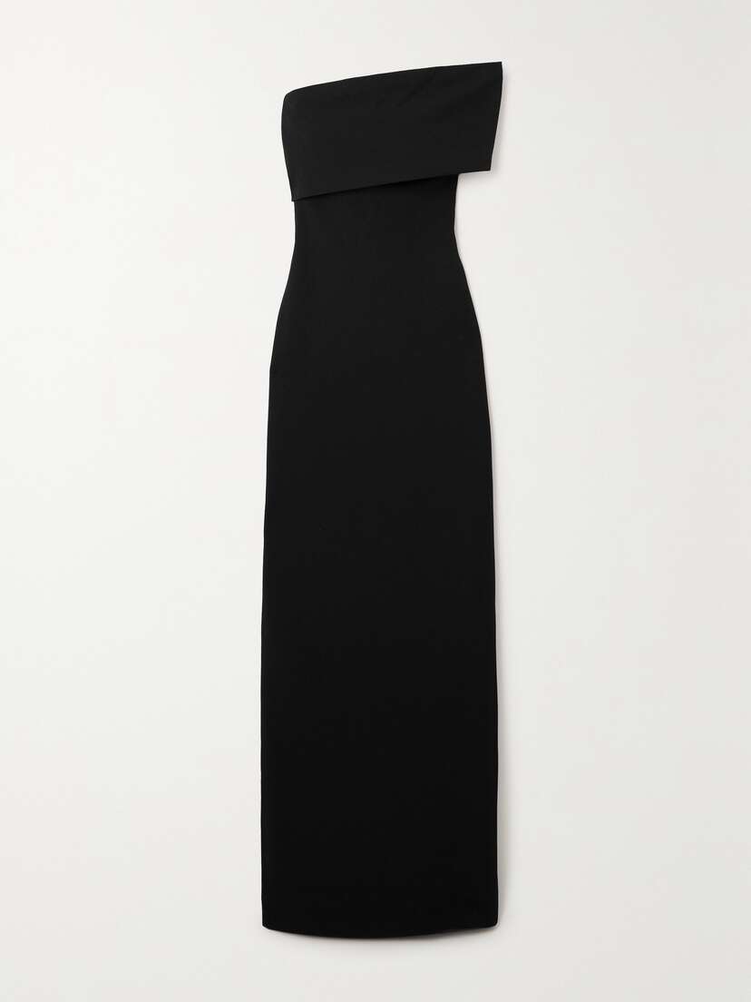 Solace London Lana Asymmetric Off-the-shoulder Crepe Gown -  - UK 16