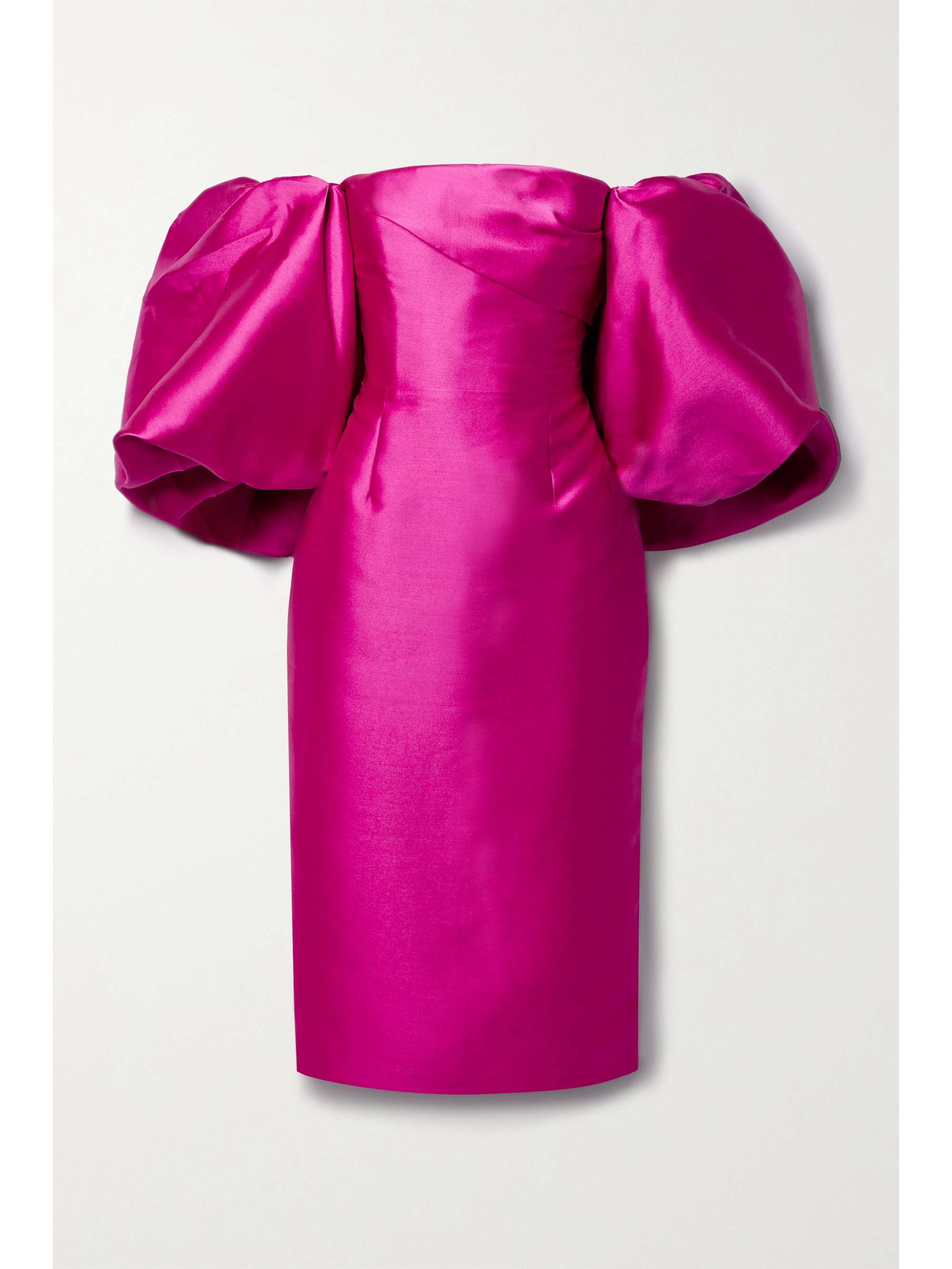 Cilia Recycled Faille Gathered Midi Dress main image 1