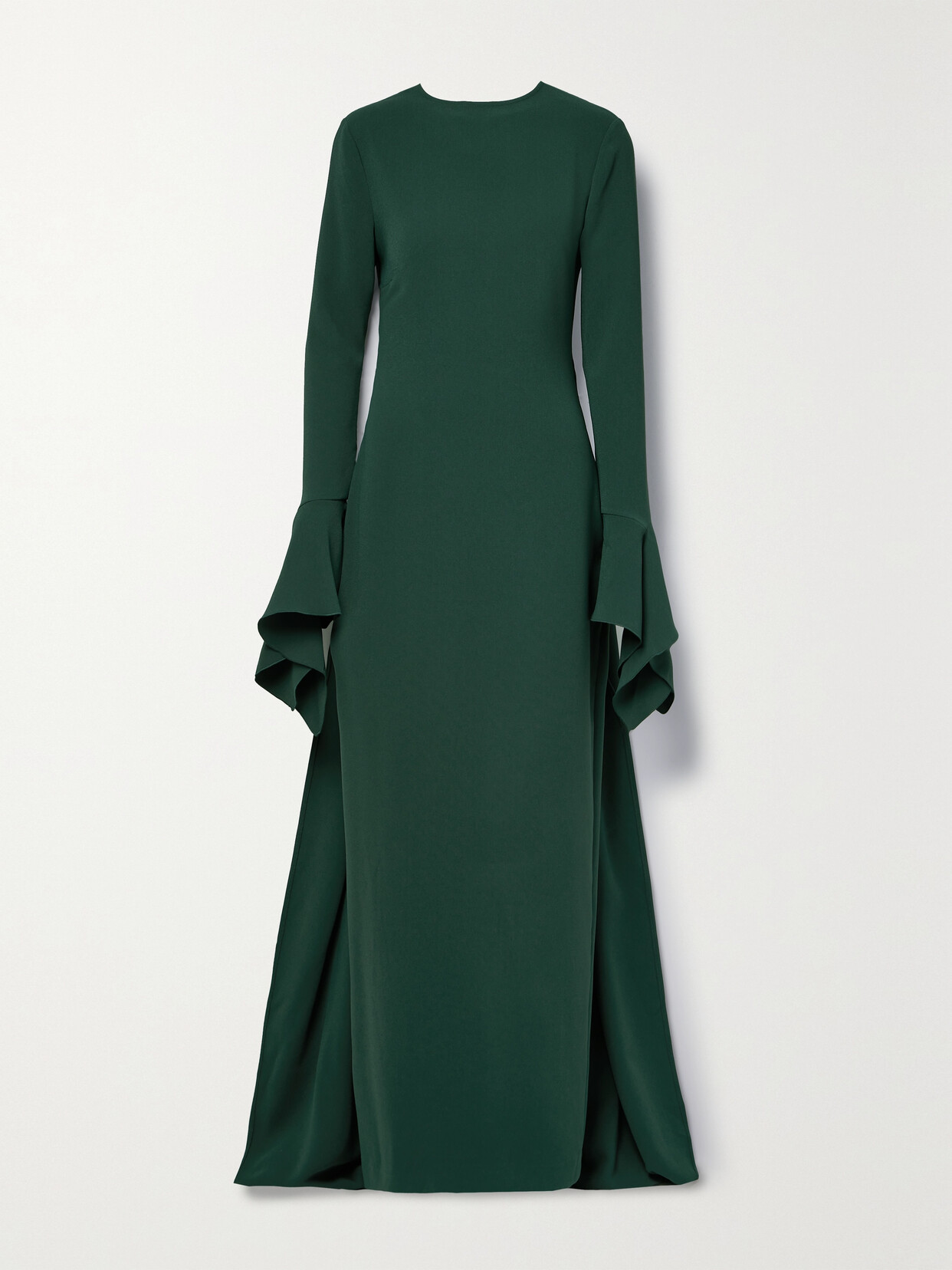 Solace London - Blake Draped Crepe Gown - Green