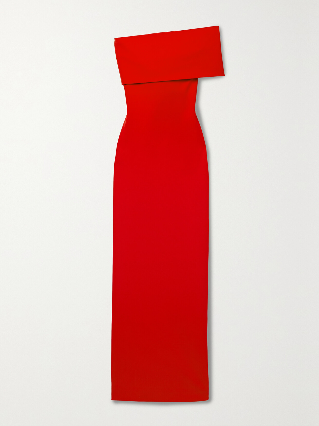 Solace London - Lana Draped One-shoulder Stretch-crepe Gown - Red