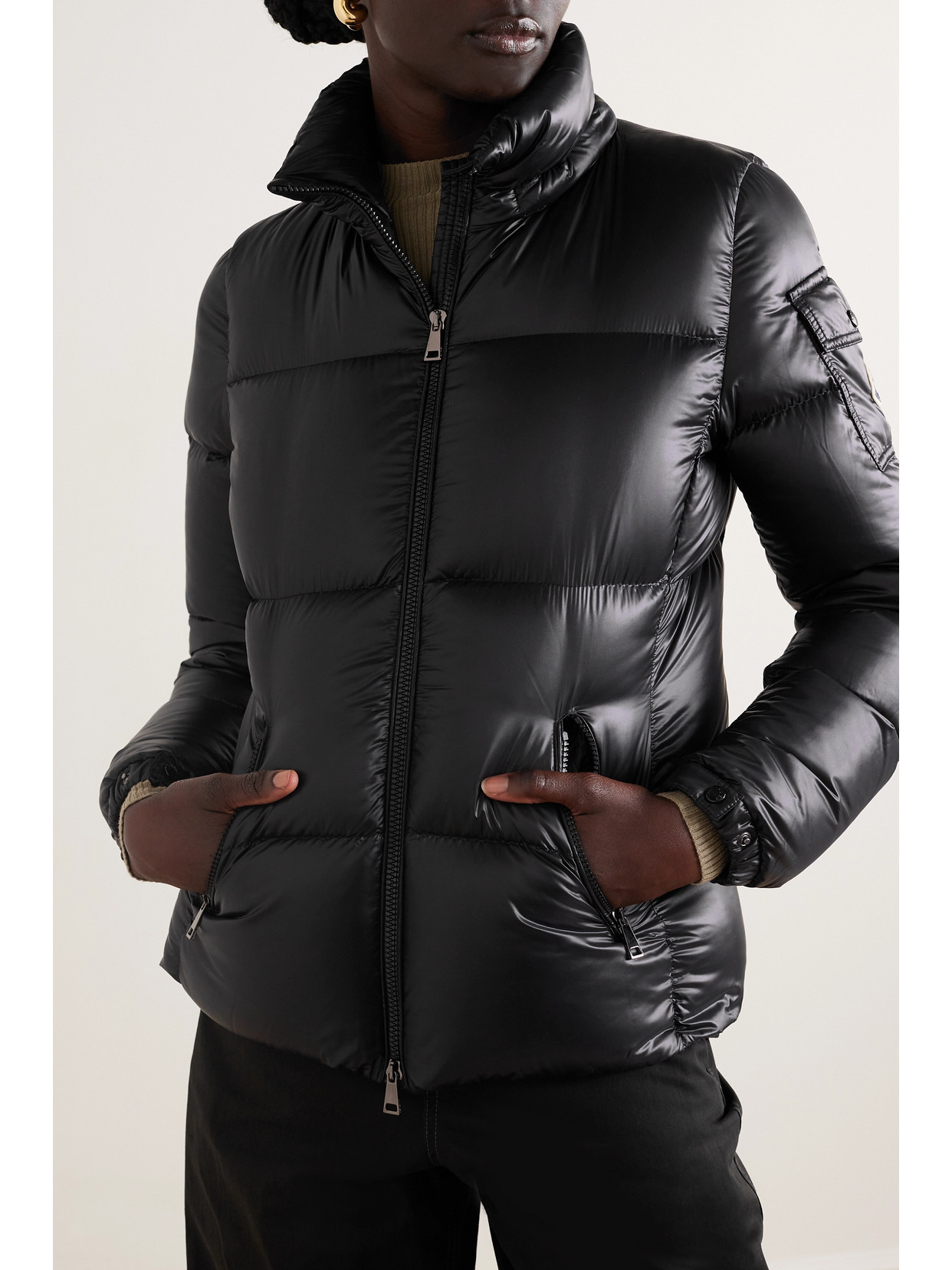 Shop Moncler Fourmine Hooded Quilted Shell Down Jacket In Black