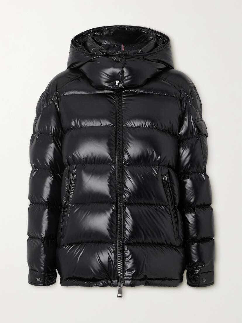 Moncler Maire Hooded Quilted Glossed-shell Down Jacket