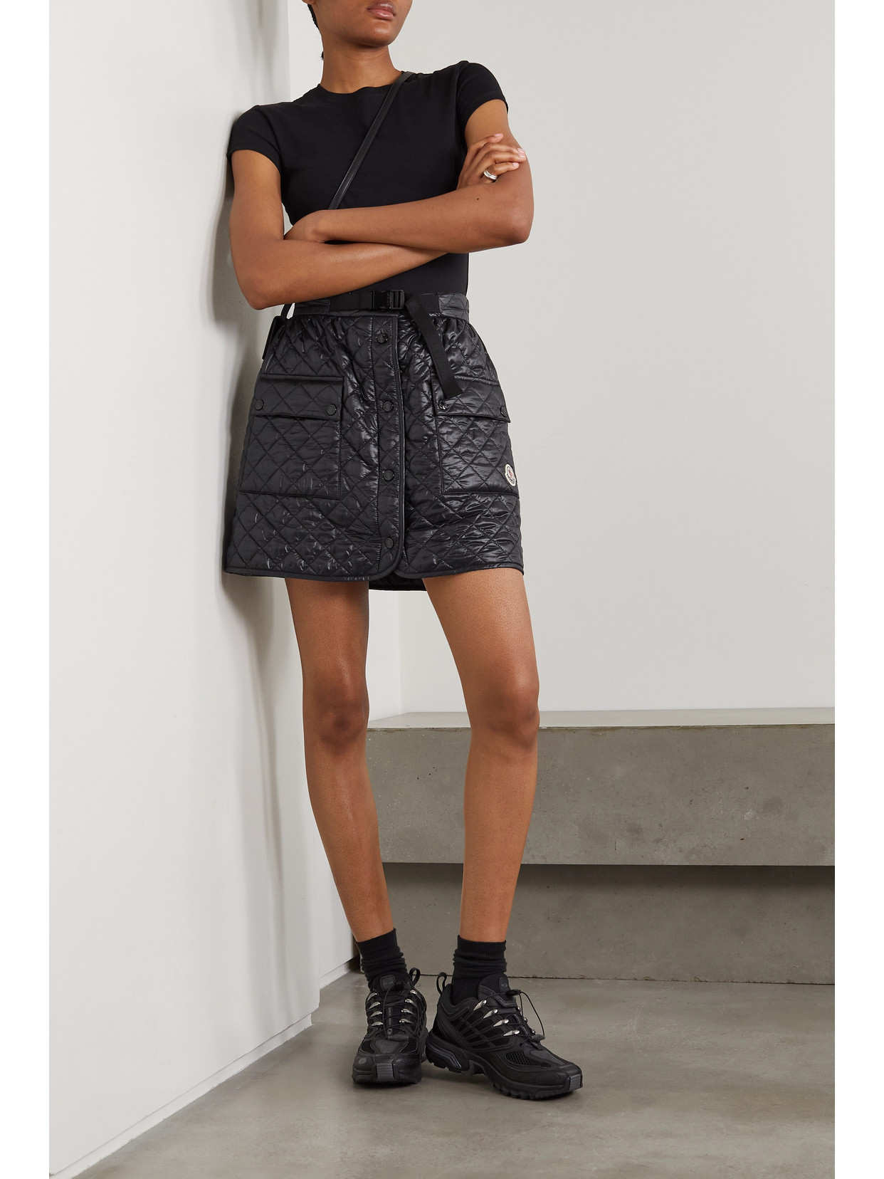 Quilted Padded Webbing-Trimmed Mini