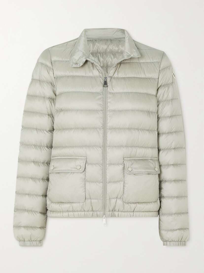 Moncler Lans Quilted Metallic Shell Down Jacket