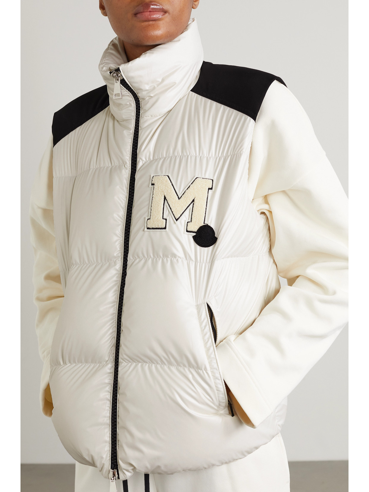 Moncler Oder Canvas-trimmed Quilted Recycled-shell Down Vest In White