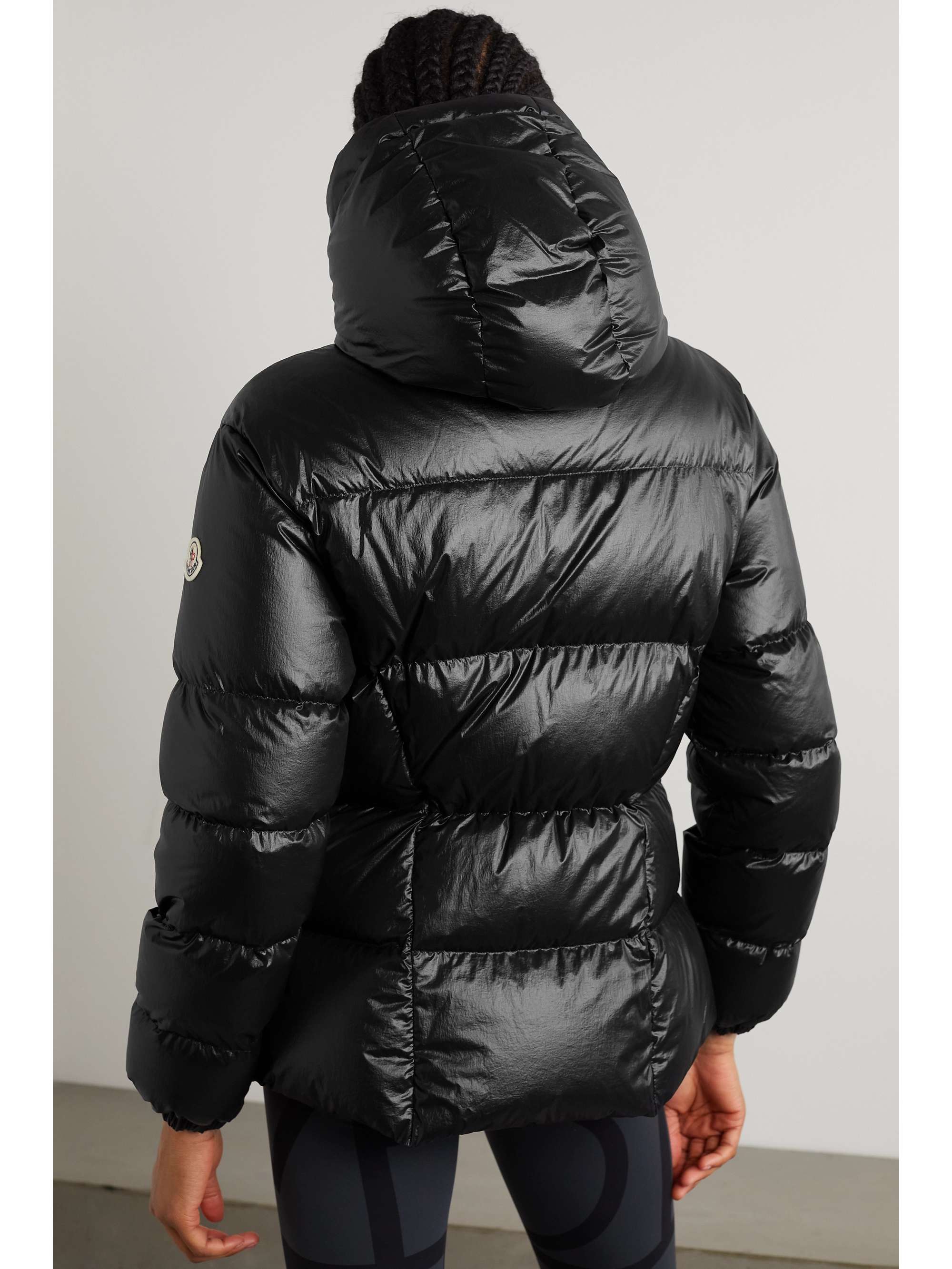 MONCLER Seine hooded quilted padded glossed-shell down jacket | NET-A ...