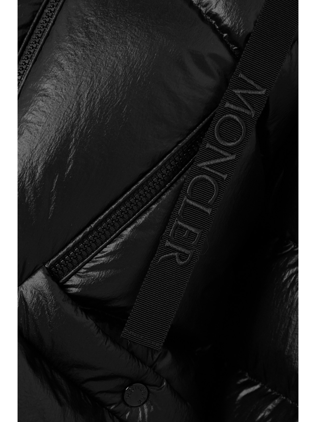 Seine Hooded Quilted Padded Glossed-Shell Down Jacket