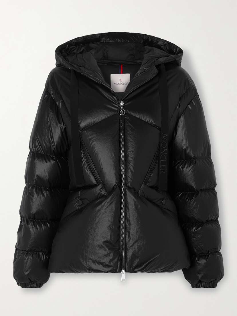 Moncler Seine Hooded Quilted Padded Glossed-shell Down Jacket