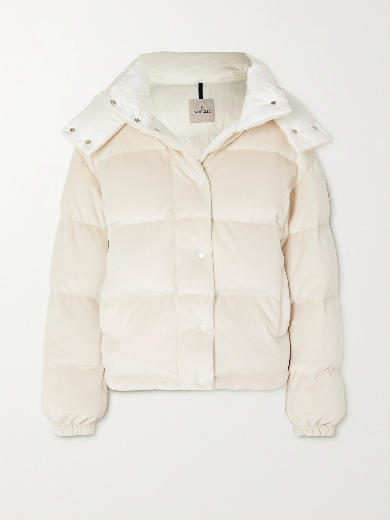 Moncler - Daos Hooded Quilted Padded Fleece Down Jacket - White