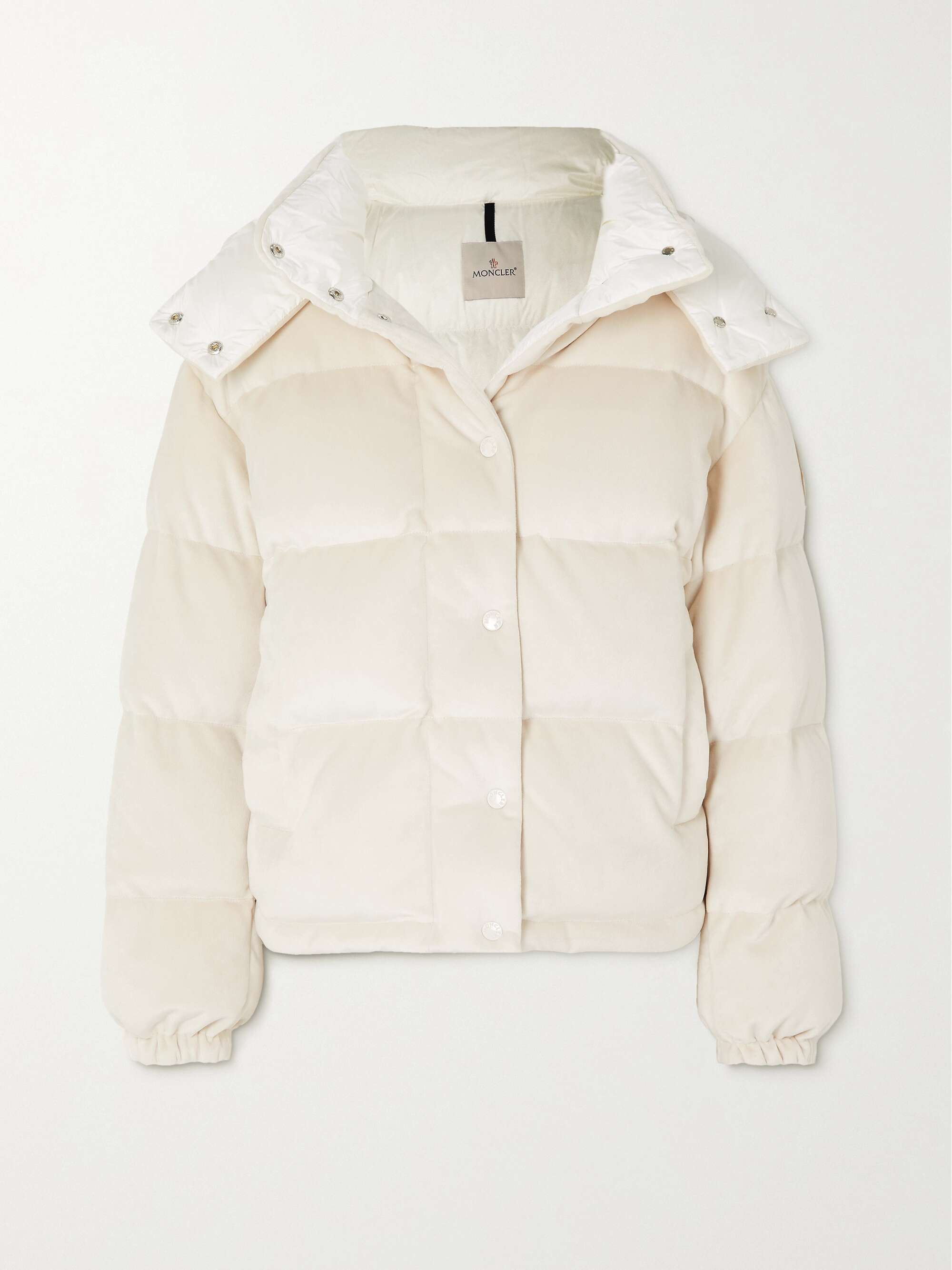 MONCLER Daos hooded quilted padded fleece down jacket | NET-A-PORTER