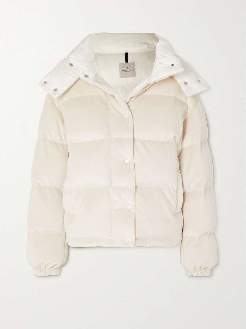 Moncler Daos Hooded Quilted Padded Fleece Down Jacket