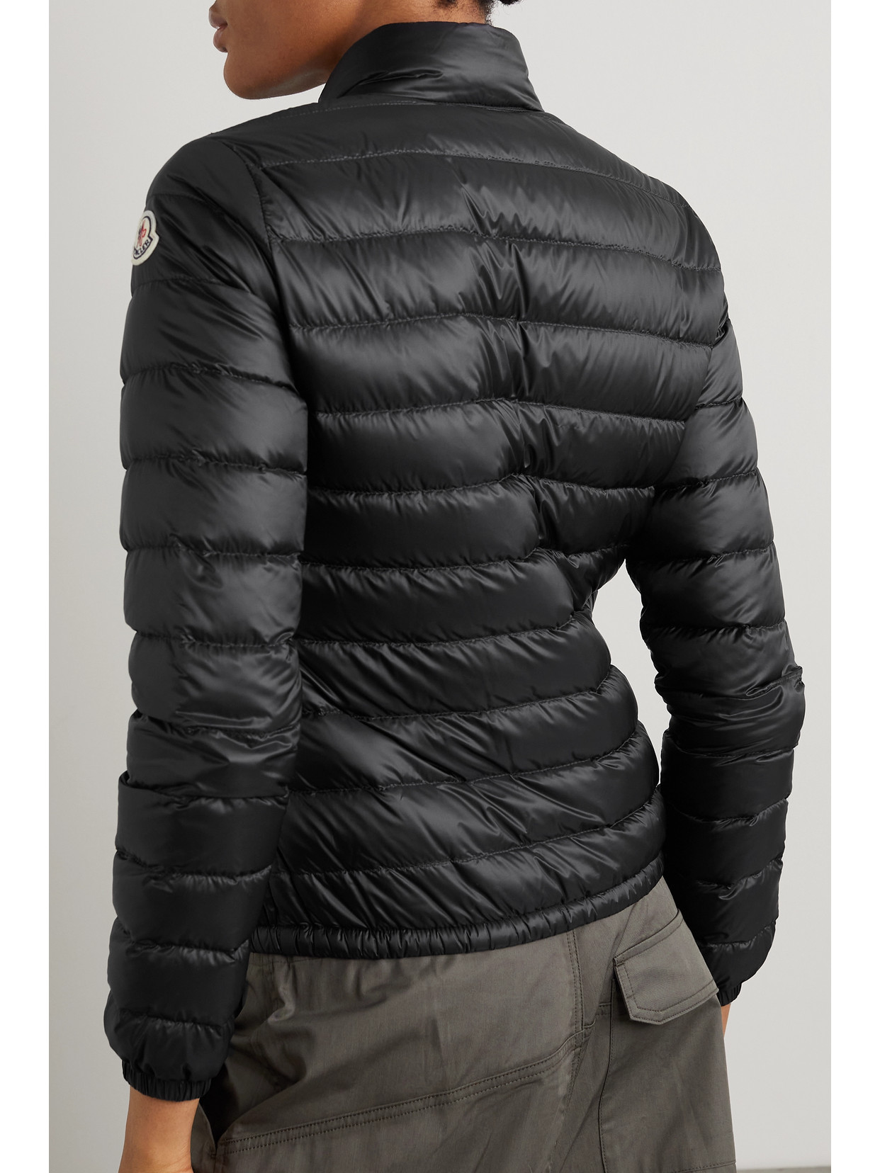 Moncler Lans Down Jacket With Pockets On The Front In Black