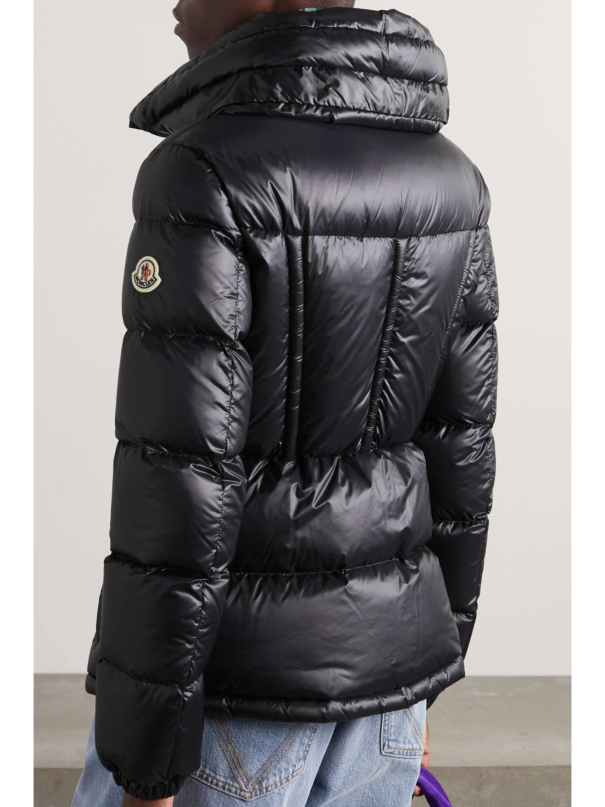 MONCLER Douro hooded appliquéd quilted shell down jacket | NET-A-PORTER