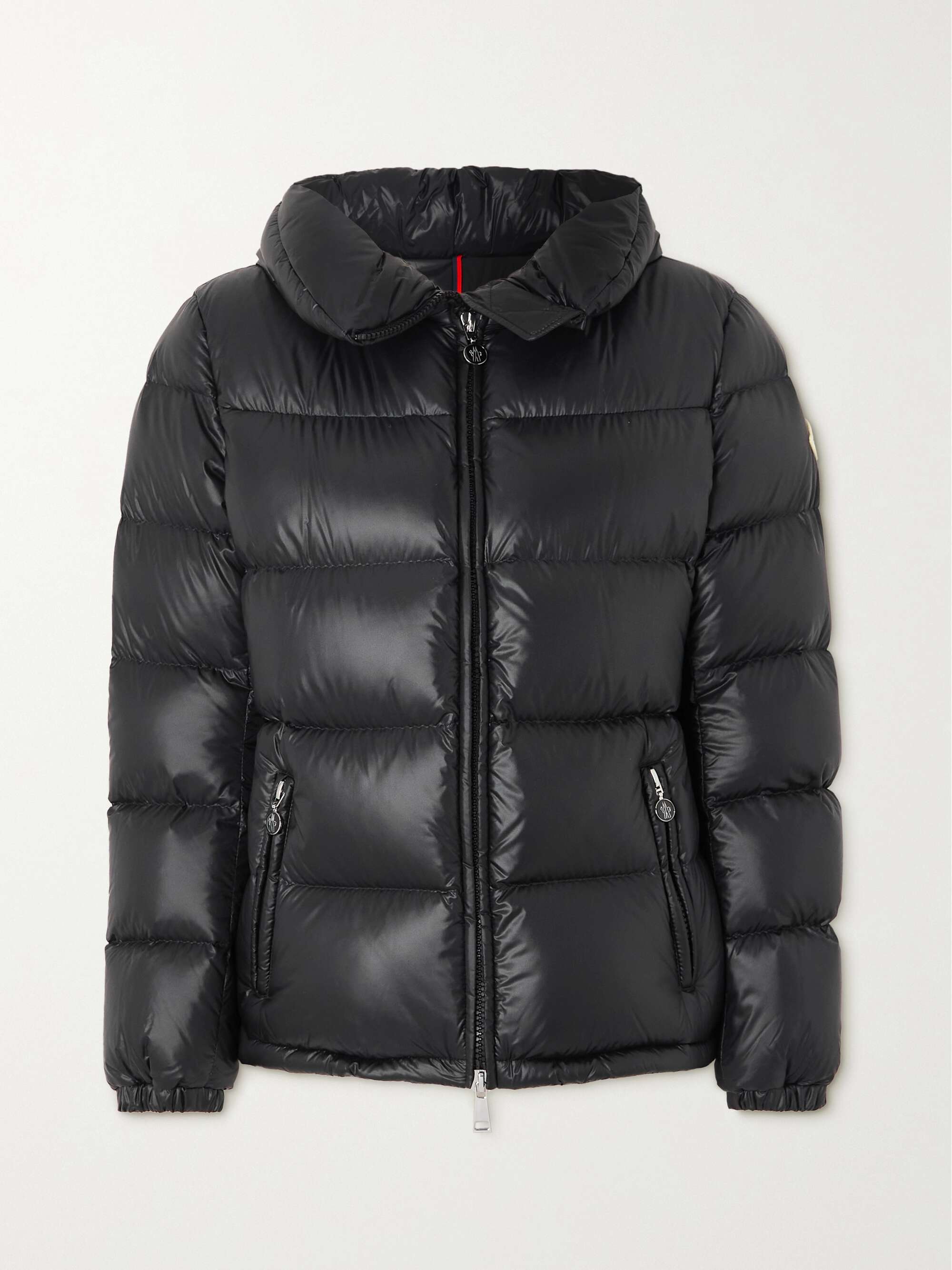 MONCLER Douro hooded appliquéd quilted shell down jacket | NET-A-PORTER