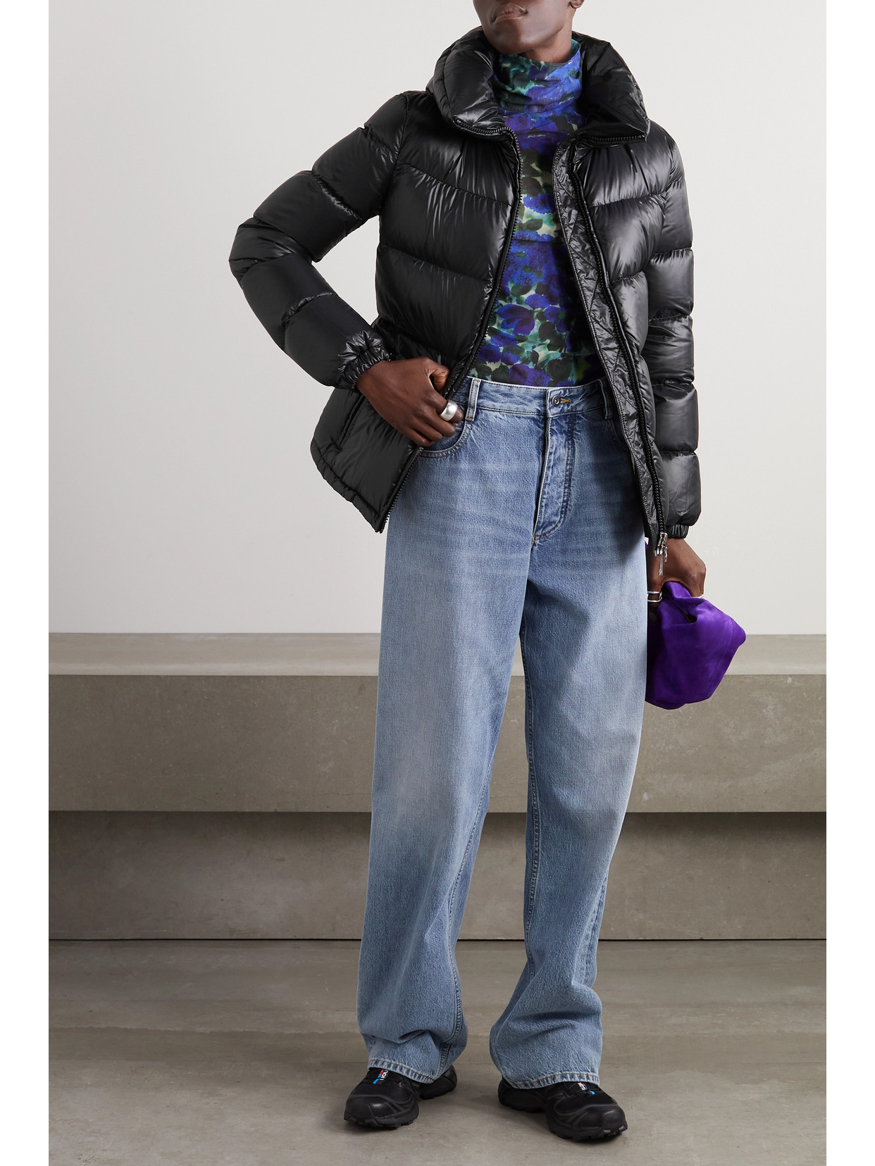 Douro Hooded Appliquéd Quilted Shell Down Jacket