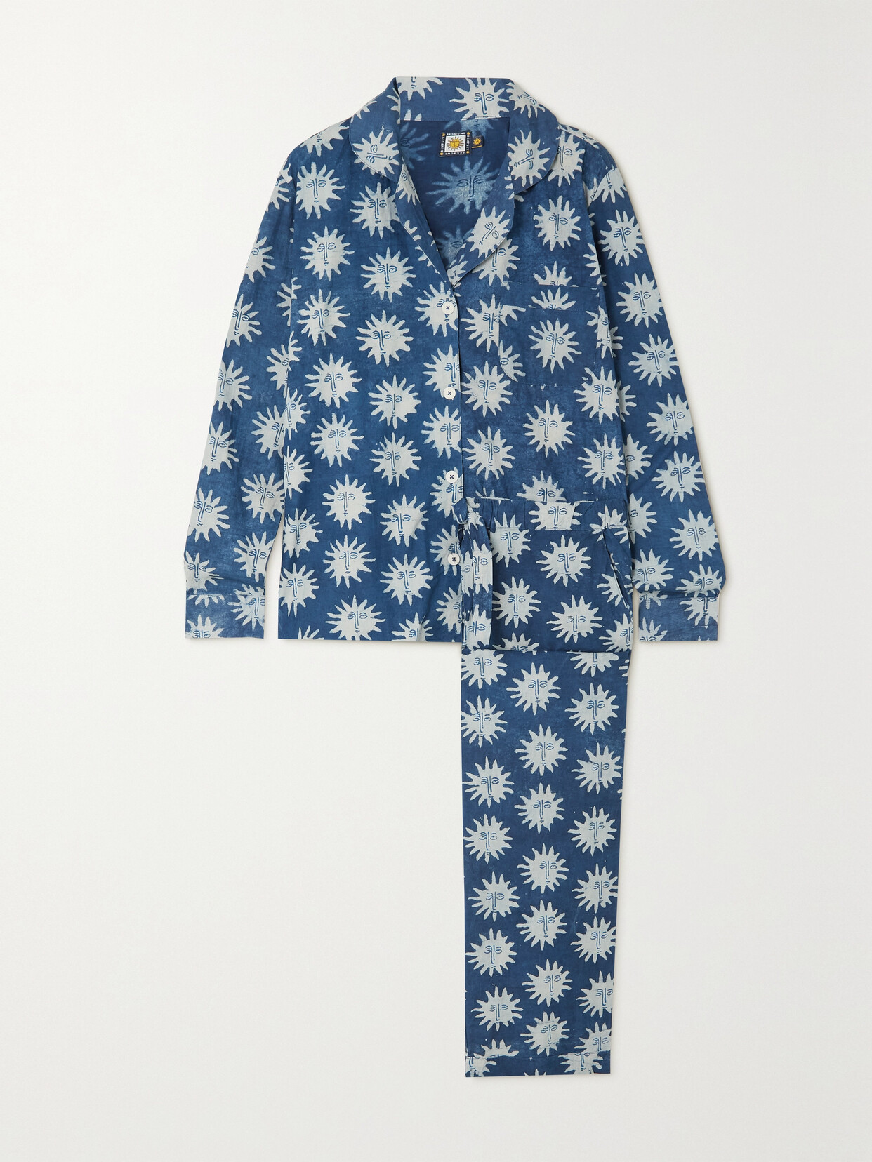 Desmond & Dempsey - + Net Sustain + Ōshadi Printed Organic Cotton-voile Pajama Set - Blue